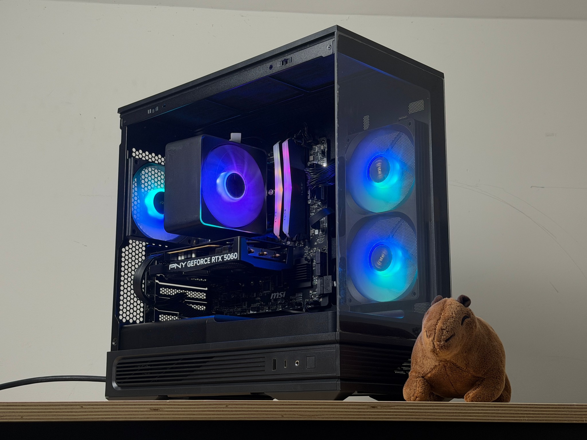 🖤♠️ Black Gaming PC ♠️🖤 RTX 5060 | Ryzen 5 5500 | 16gb RGB RAM | 1TB SSD - WiFi, BlueTooth