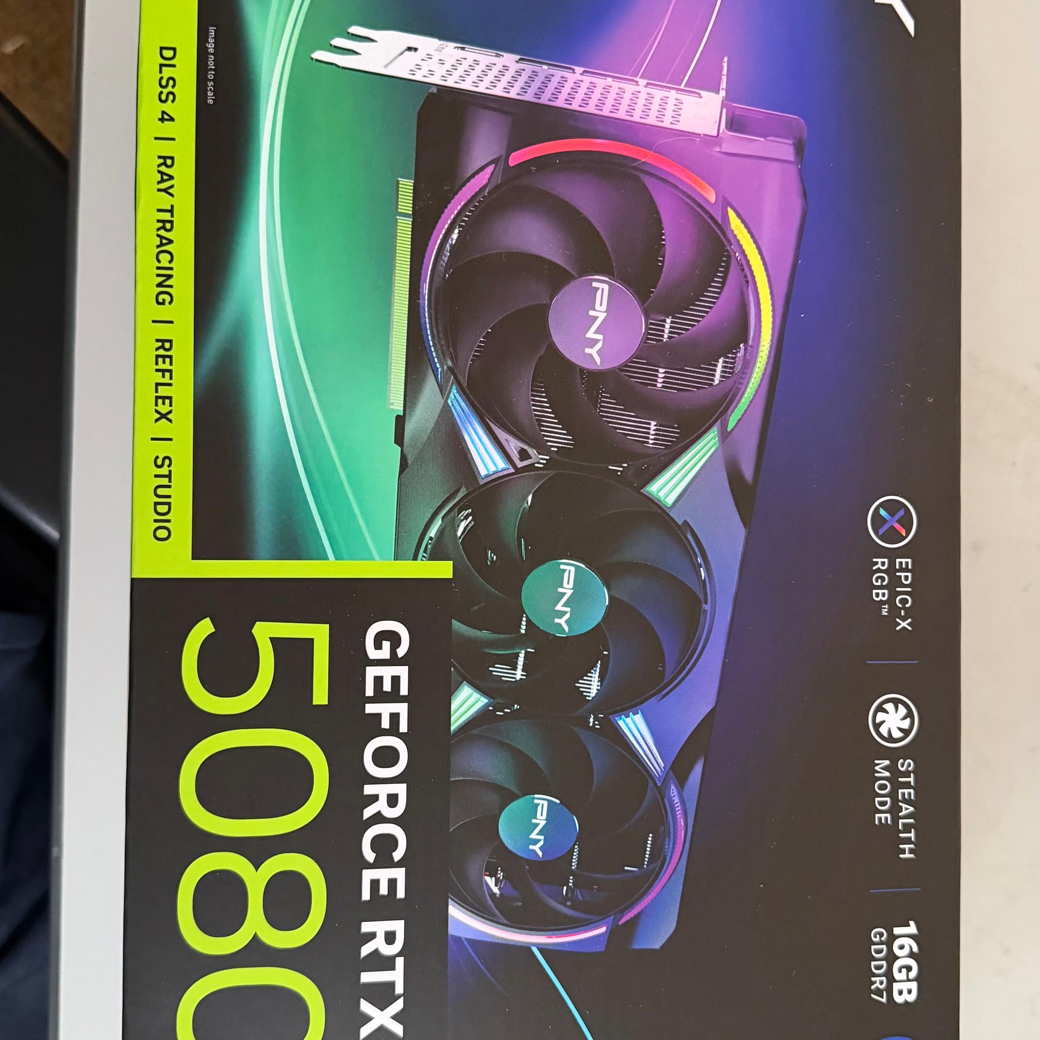 PNY GeForce RTX 5080 ARGB EPIC-X RGB Overclocked Triple Fan