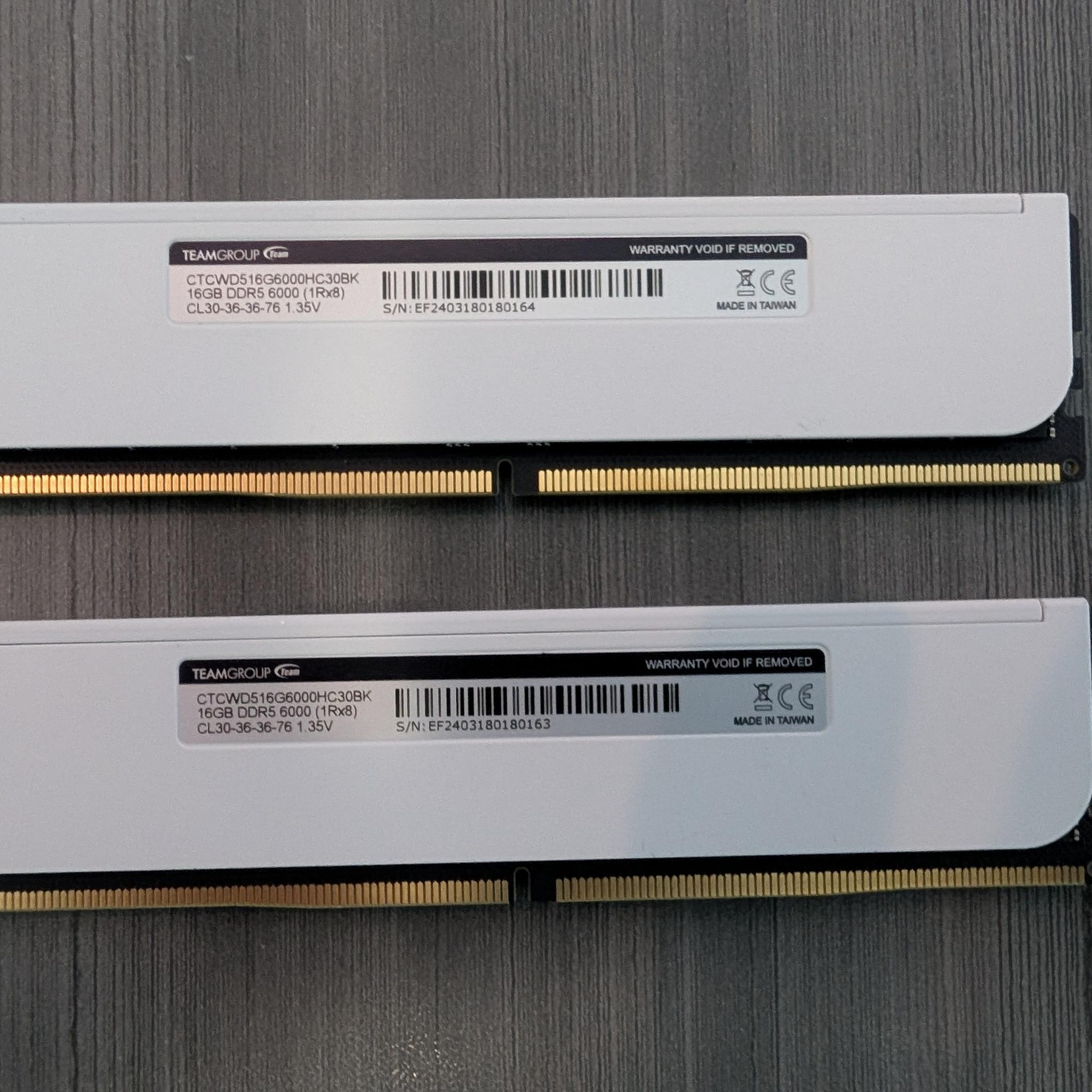 TEAMGROUP T-Create Expert Overclocking 10L DDR5 32GB Kit (2 x 16GB) 6000MHz (PC5-48000) CL30 White