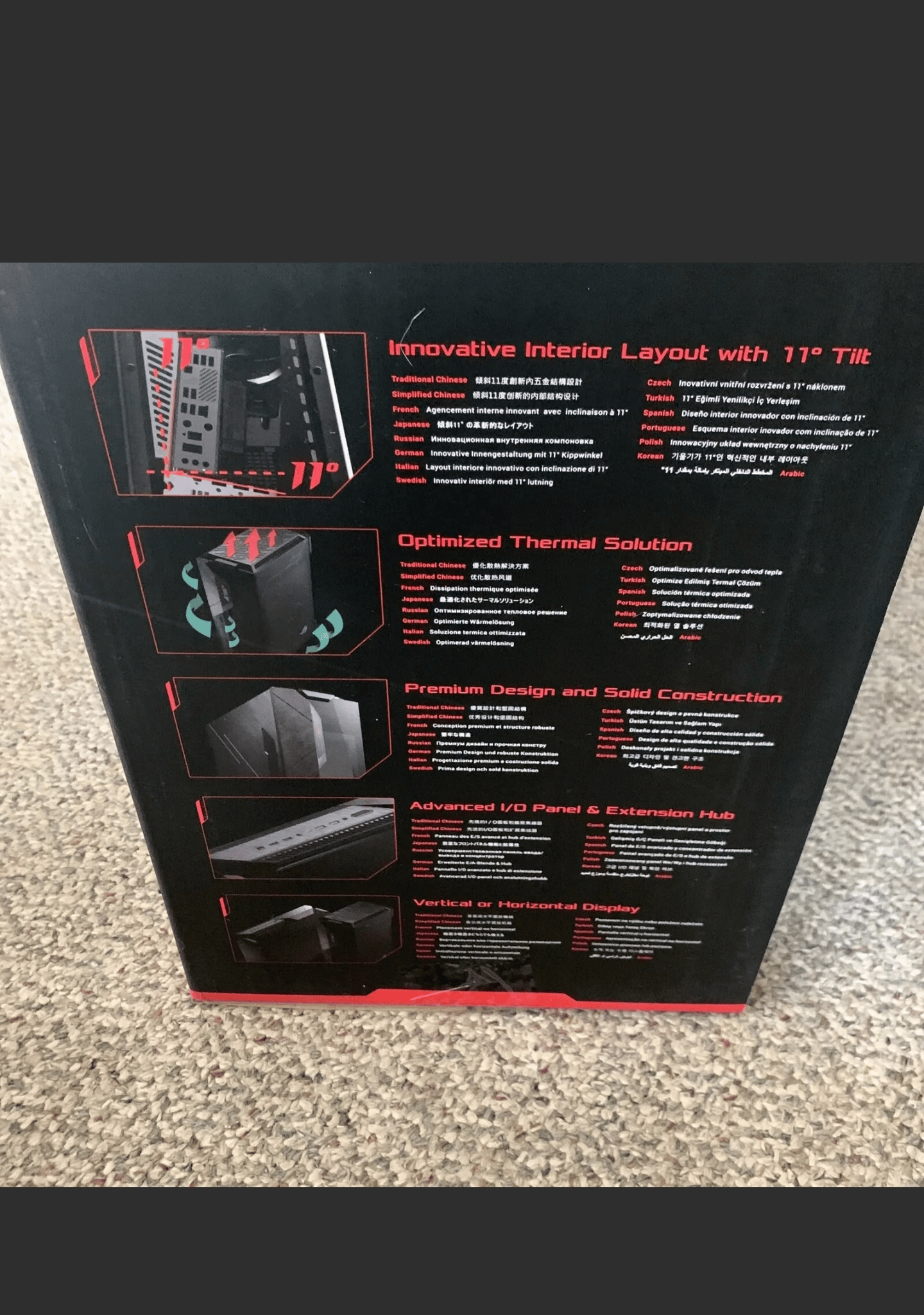BNIB ASUS ROG Z11 Mini-ITX/DTX Mid-Tower PC Gaming Case.