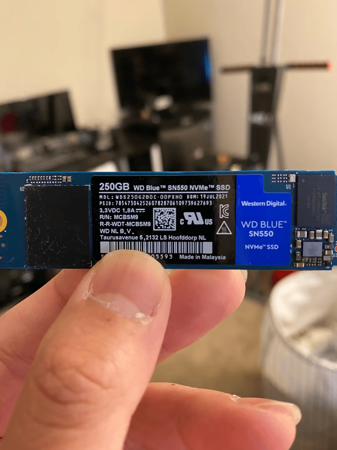 WD Blue SN550 250GB NVME SSD