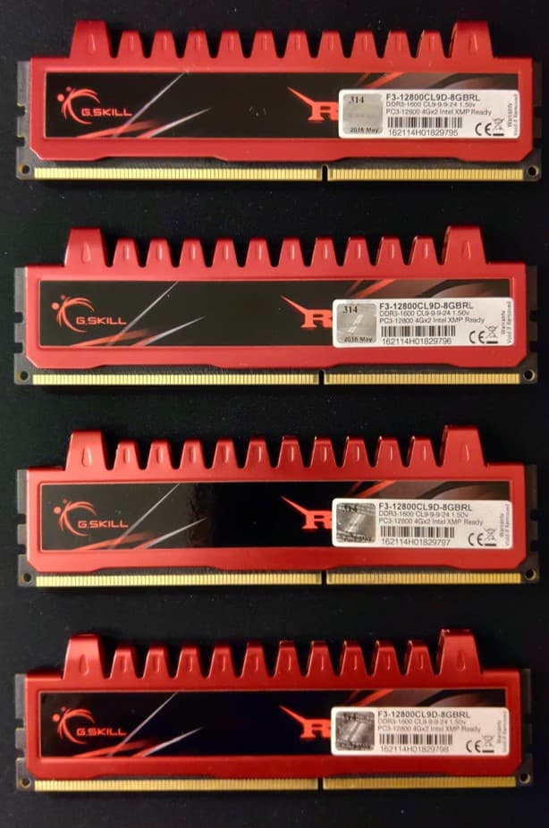 G.Skill RipJaws 16GB(4x4GB) DDR3 1600MHz CL9 RAM