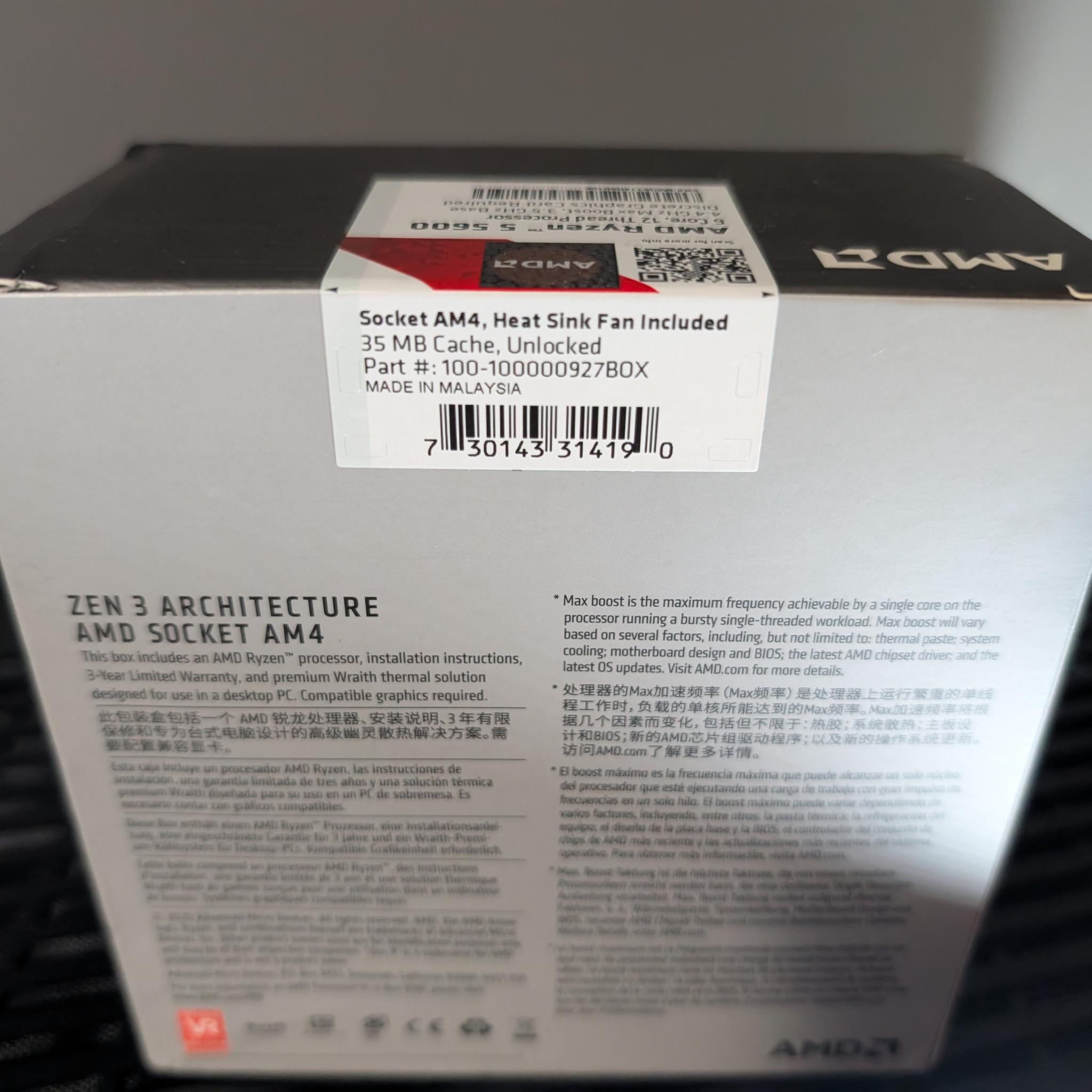 AMD Ryzen 5 5600 CPU *BRAND NEW SEALED*