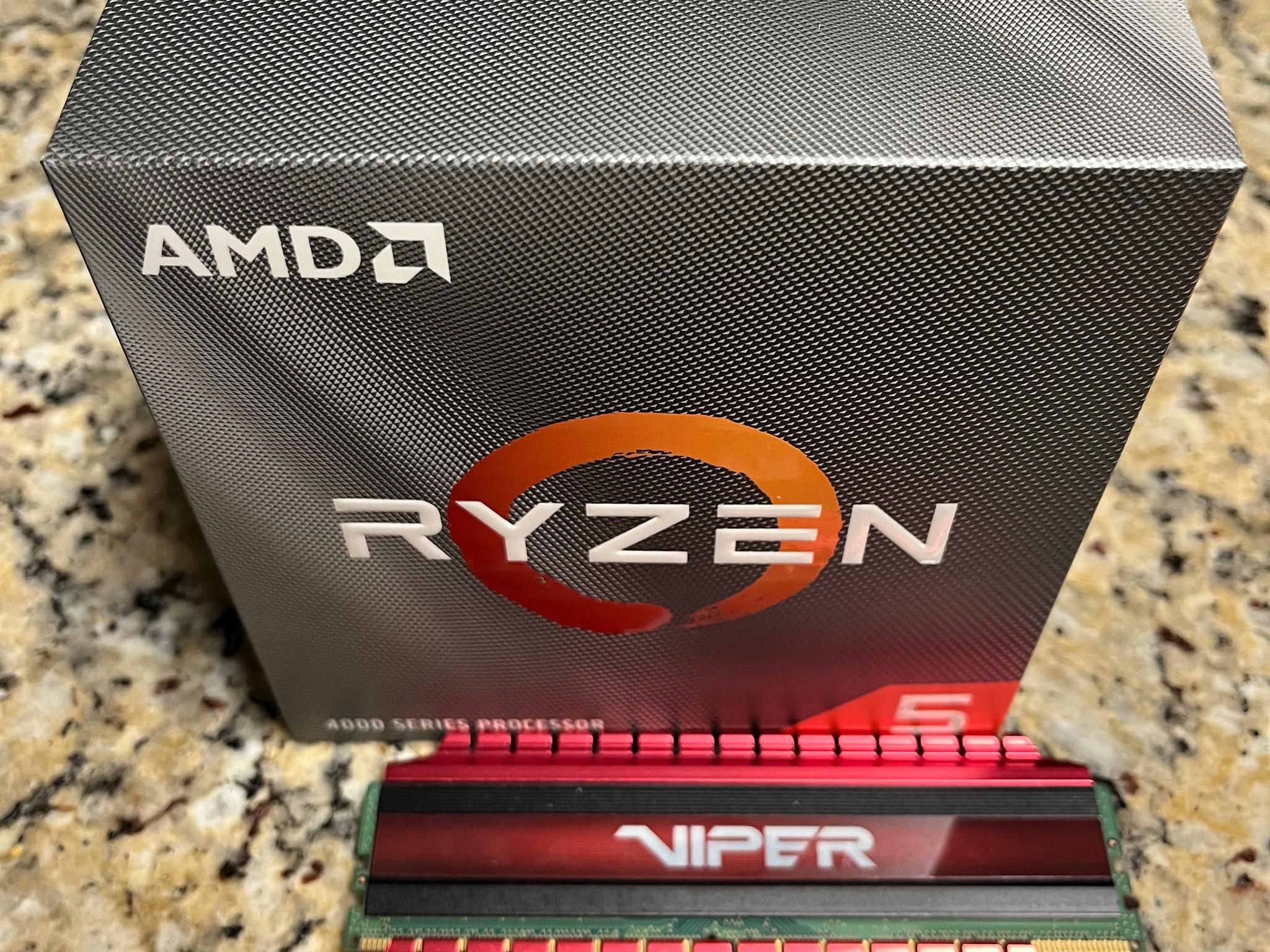 BNIB AMD Ryzen 5 4500 w/ Used 2x8GB Viper 3200mhz Ram