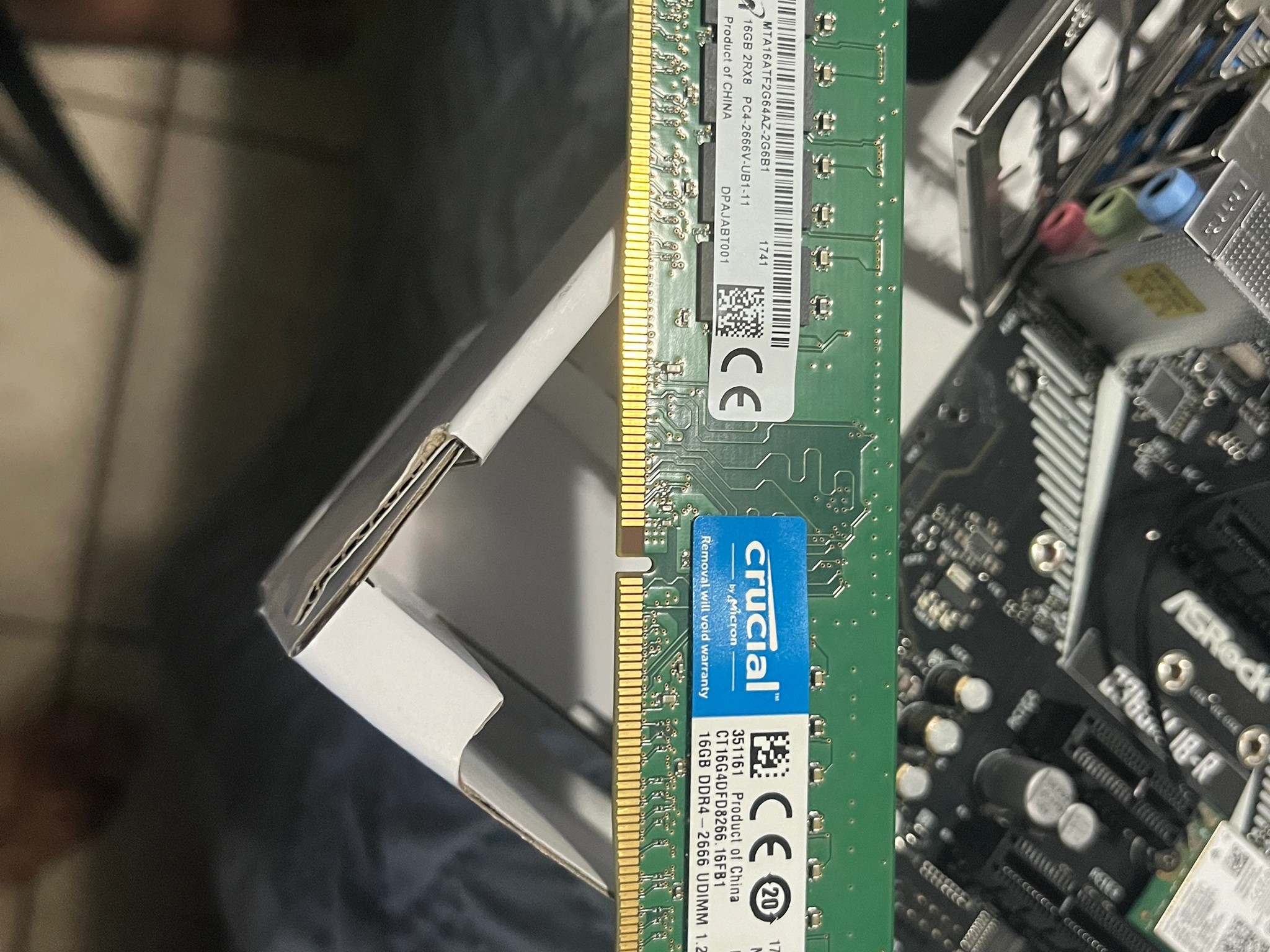 ASRock B365M IB-R Motherboard with Intel i5 9400F 2.9 Ghz CPU and 64 GB of DDR4 2666 Crucial Ram