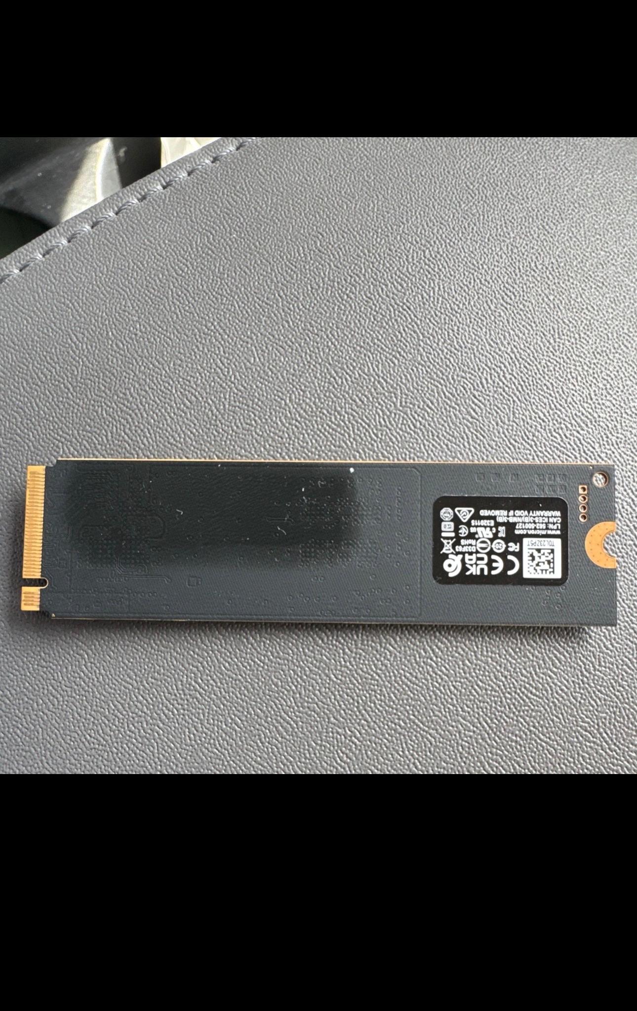 Micron 2500 1TB NVMe Gen4 x4 SSD