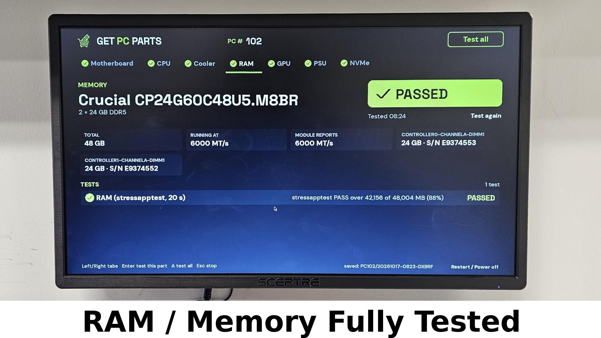 48GB DDR5 (2x24GB) CL48 6000MT/s Crucial DDR5 Pro
