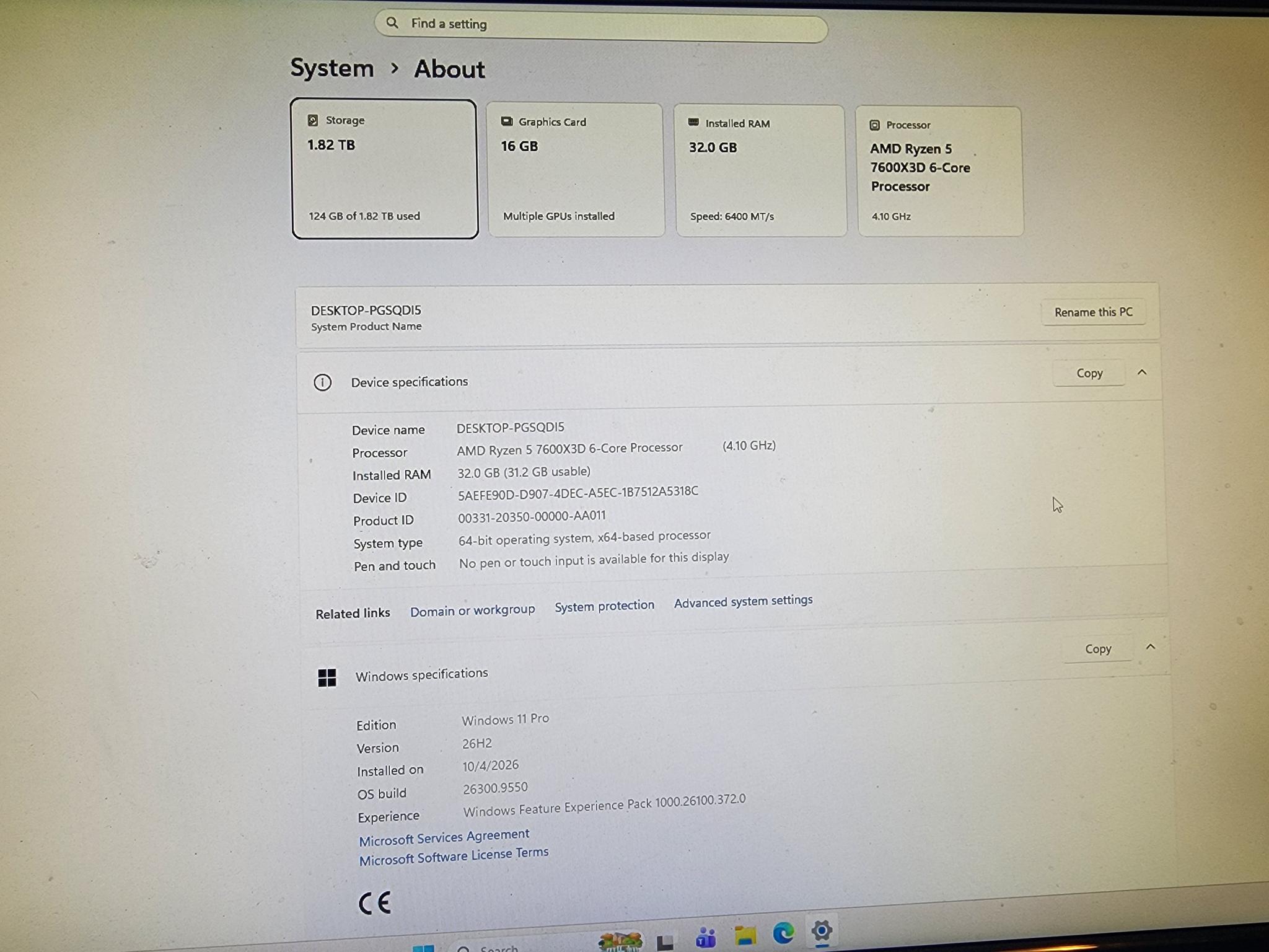 RX 9070 XT 16GB 4K Gaming PC | Ryzen 5 7600X3D | 32GB DDR5 6400 | 2TB NVMe | Arctic Titan | Wi-Fi