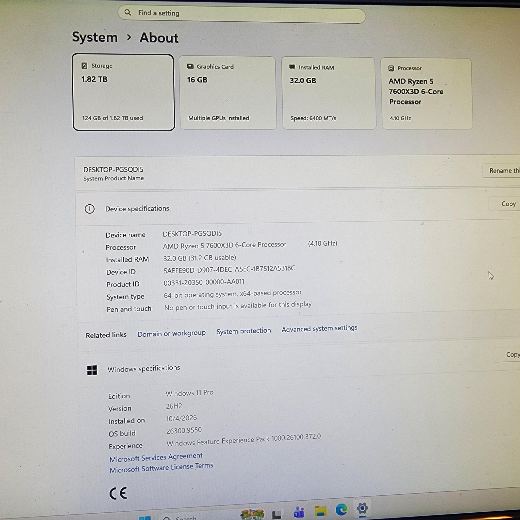 RX 9070 XT 16GB 4K Gaming PC | Ryzen 5 7600X3D | 32GB DDR5 6400 | 2TB NVMe | Arctic Titan | Wi-Fi