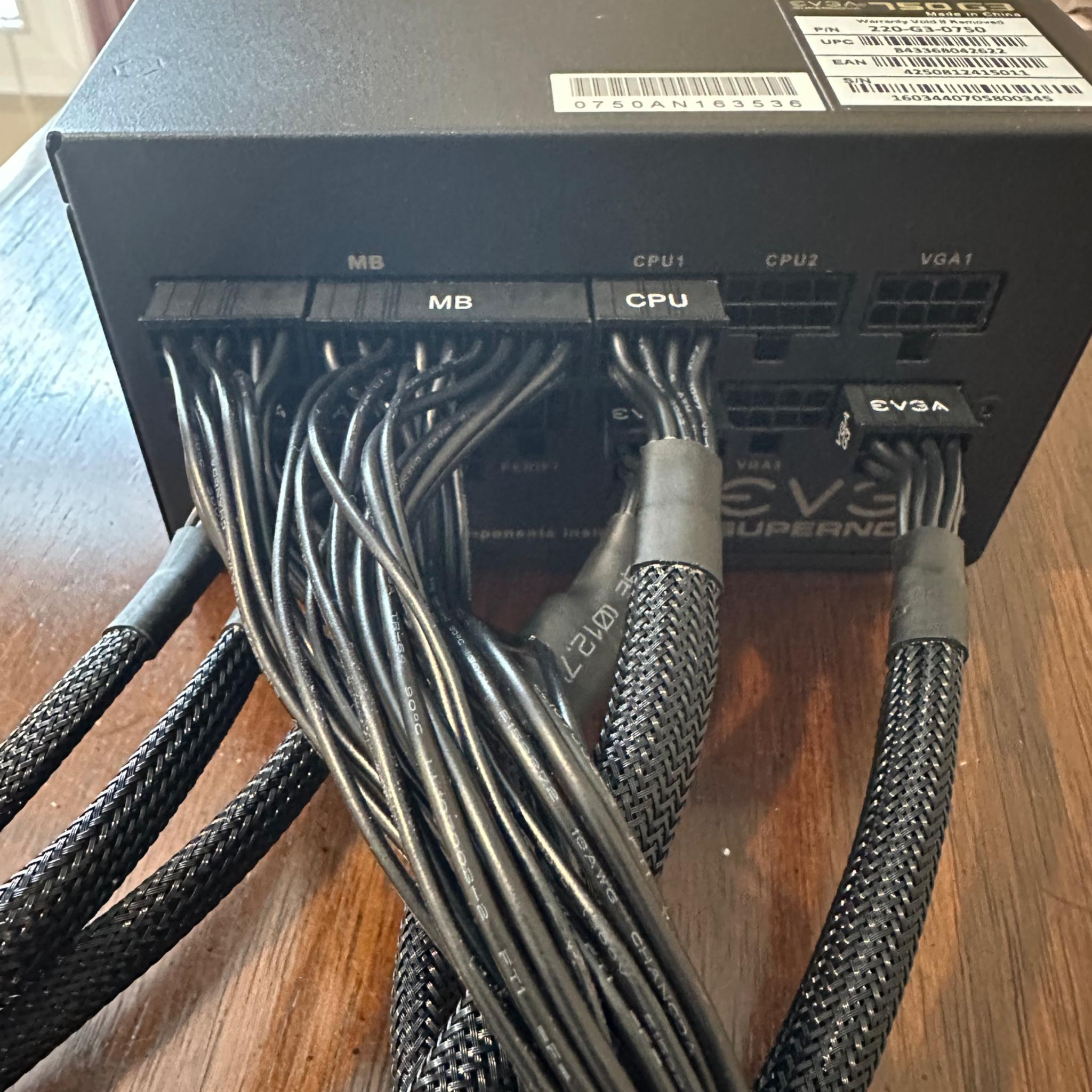 EVGA Supernova G3 750W 80 Plus Gold Power Supply Fully Modular