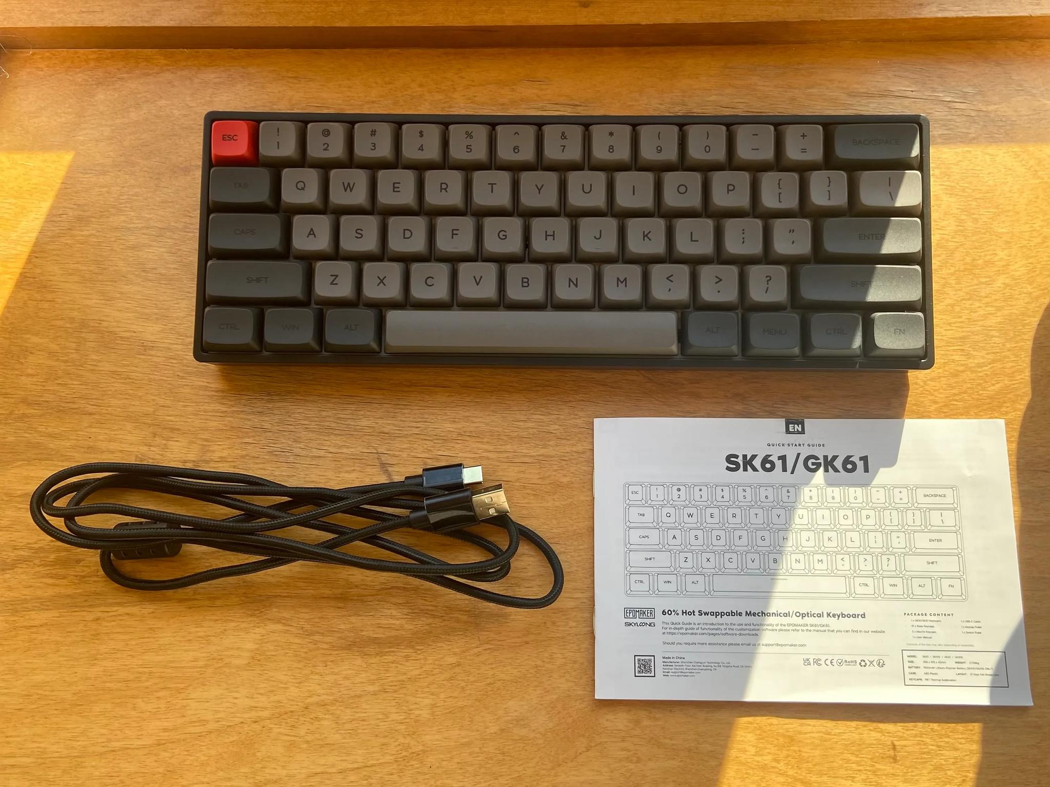 CHEAP!!! (Modded Stabilizers) Epomaker Sk61 Mechanical Keyboard (soothing black switches) 