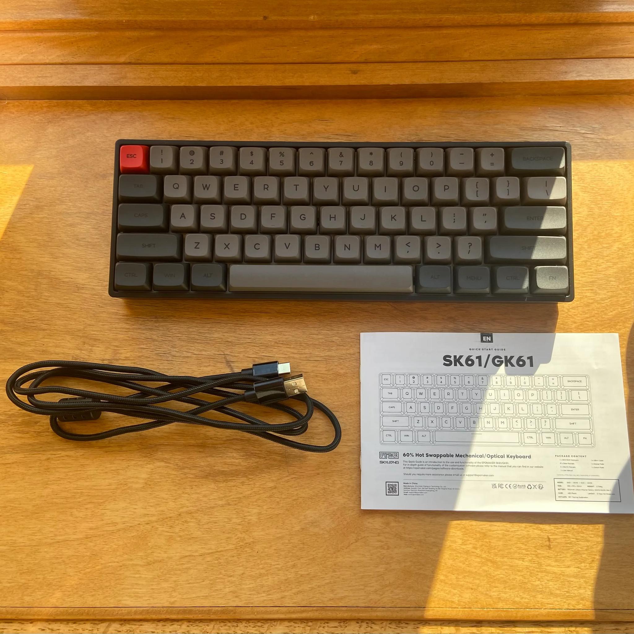 CHEAP!!! (Modded Stabilizers) Epomaker Sk61 Mechanical Keyboard (soothing black switches) 