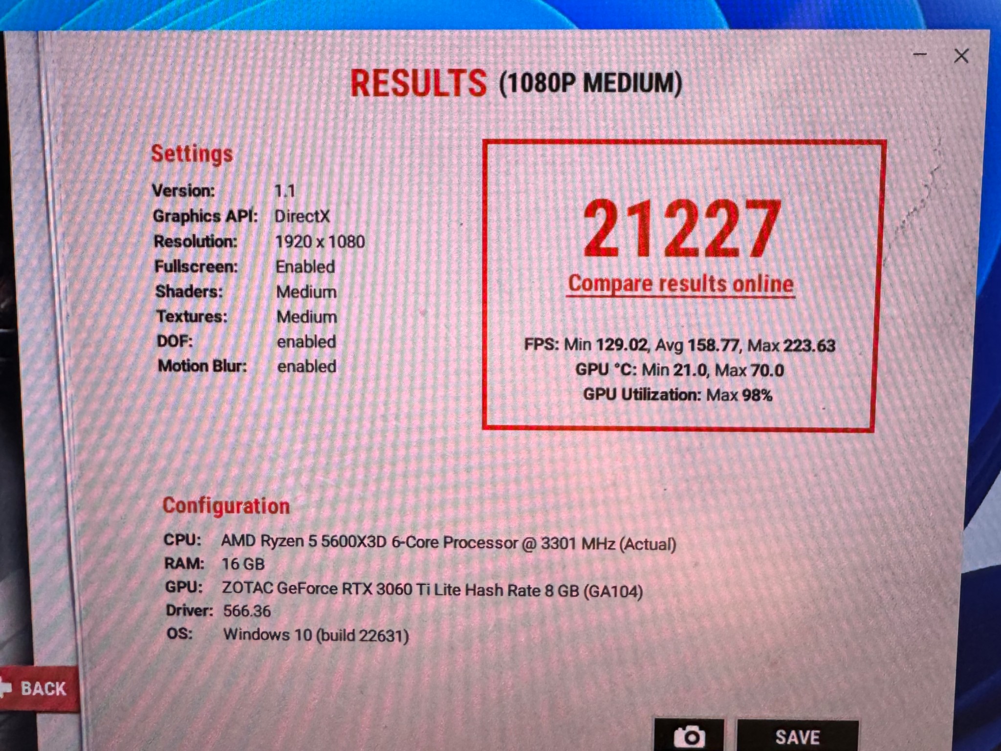 Gaming PC RTX 3060 ti 5600x3d