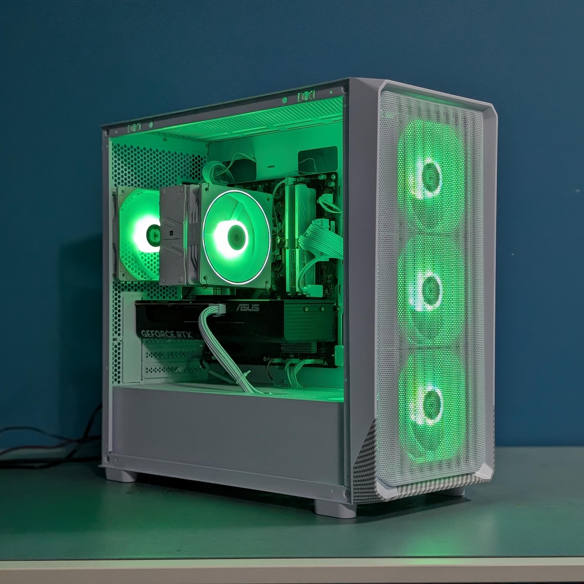 Pristine White Gaming Rig – RTX 5060 & Ryzen 5 8400F (Brand New / ARGB Custom)