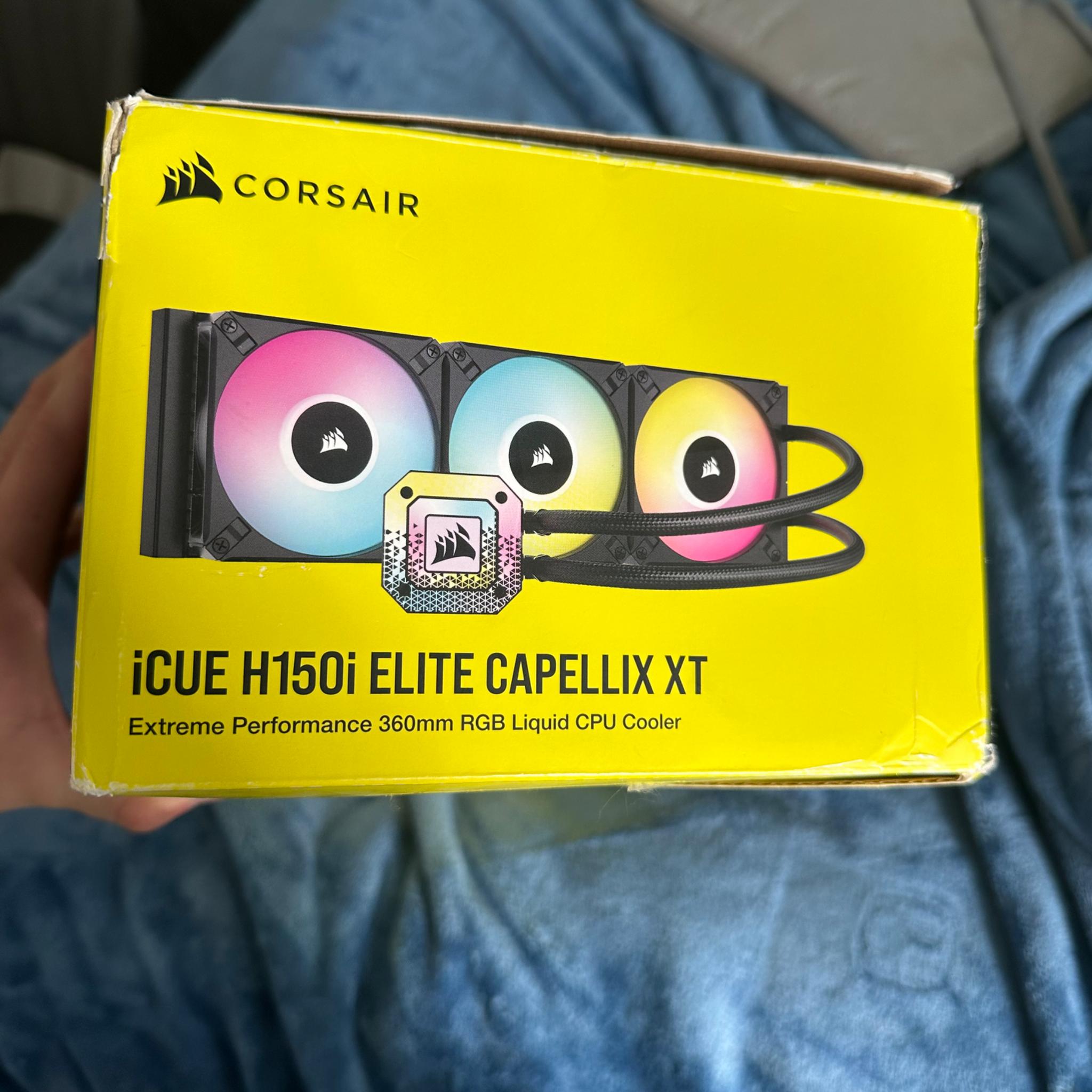 Corsair iCUE H150i Elite CAPELLIX XT Desktop Liquid CPU Cooler - Three AF120 RGB Elite Fans