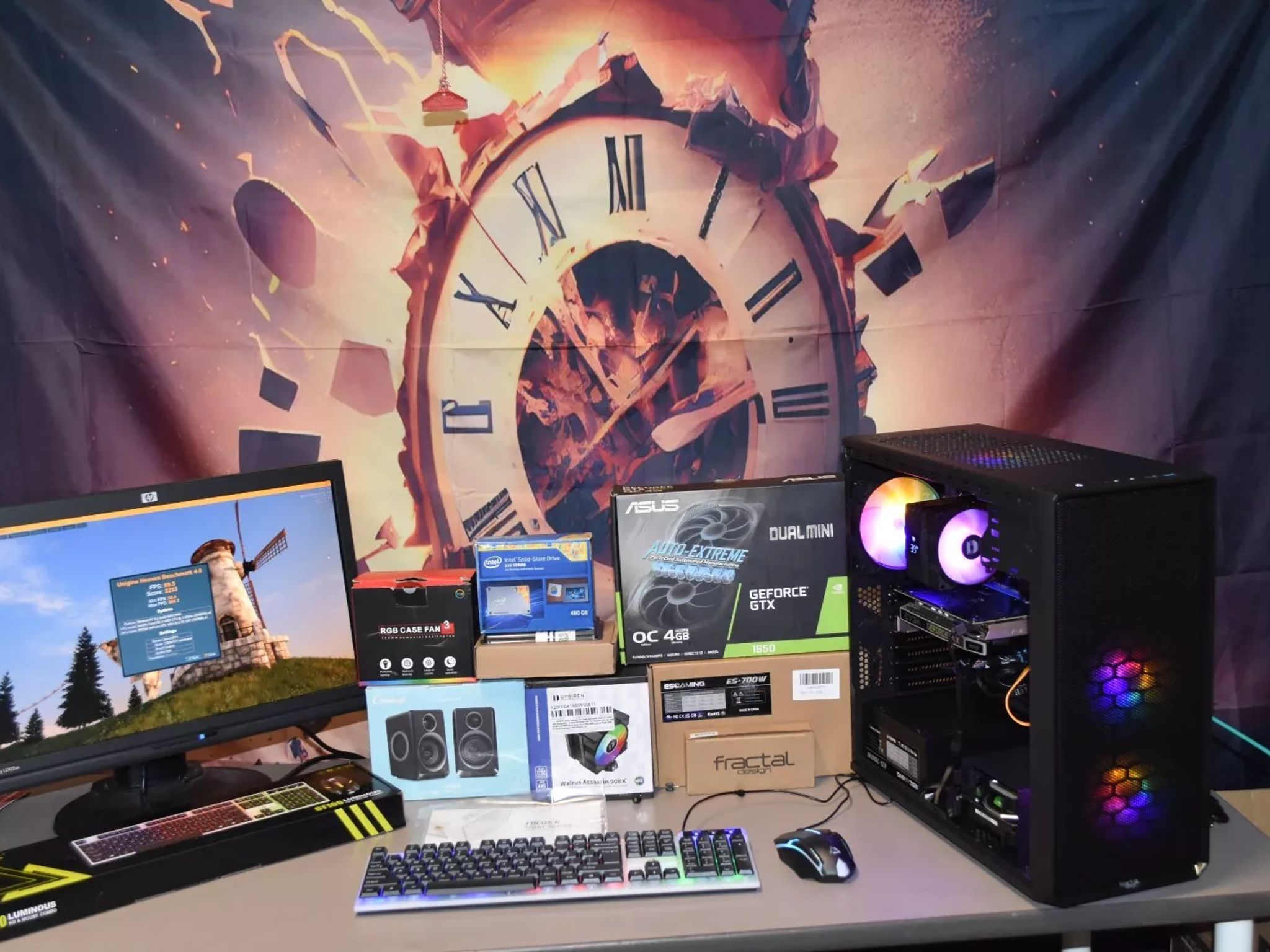 gaming pc Intel Core i7-3.4 GHz.16 GB RAM GPU 1650 PSU 700WTS 480GB SSD+1TB HHD ENTRY LEVEL GAMING