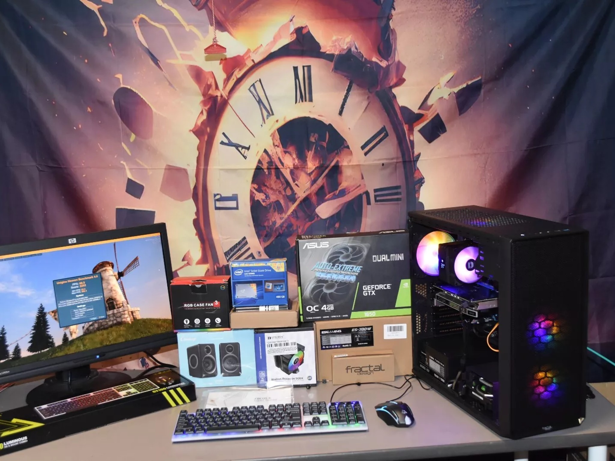 gaming pc Intel Core i7-3.4 GHz.16 GB RAM GPU 1650 PSU 700WTS 480GB SSD+1TB HHD ENTRY LEVEL GAMING