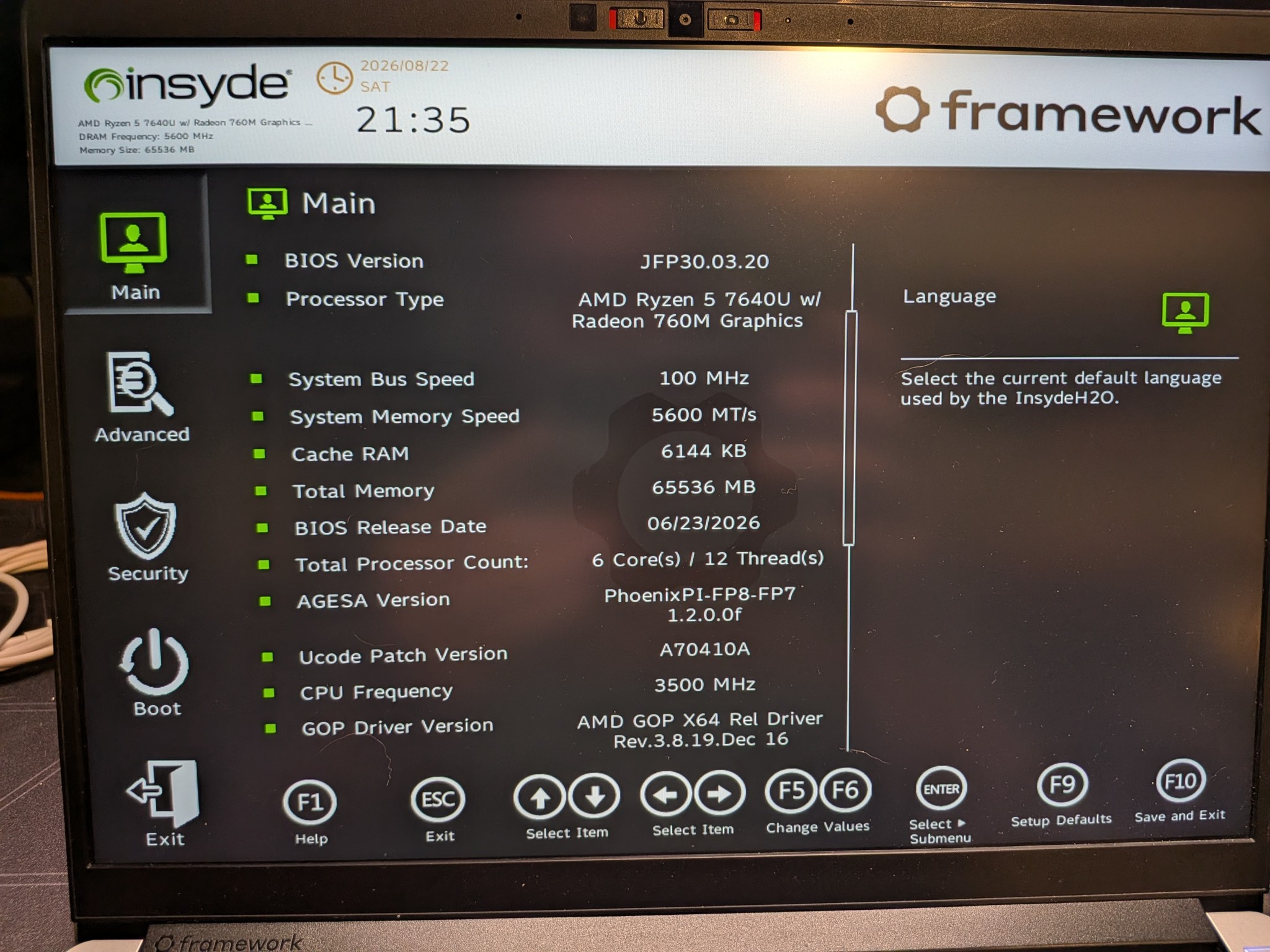Framework 13 AMD Ryzen™ 5 7640U 4.9GHz, 6-core/12-thread