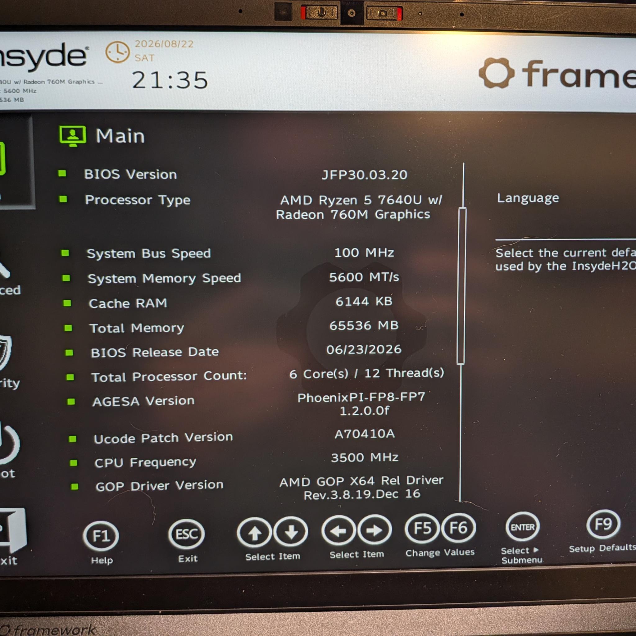 Framework 13 AMD Ryzen™ 5 7640U 4.9GHz, 6-core/12-thread
