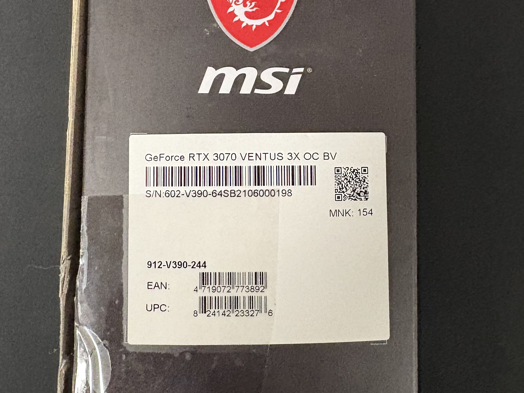 MSI RTX 3070 VENTUS 3X