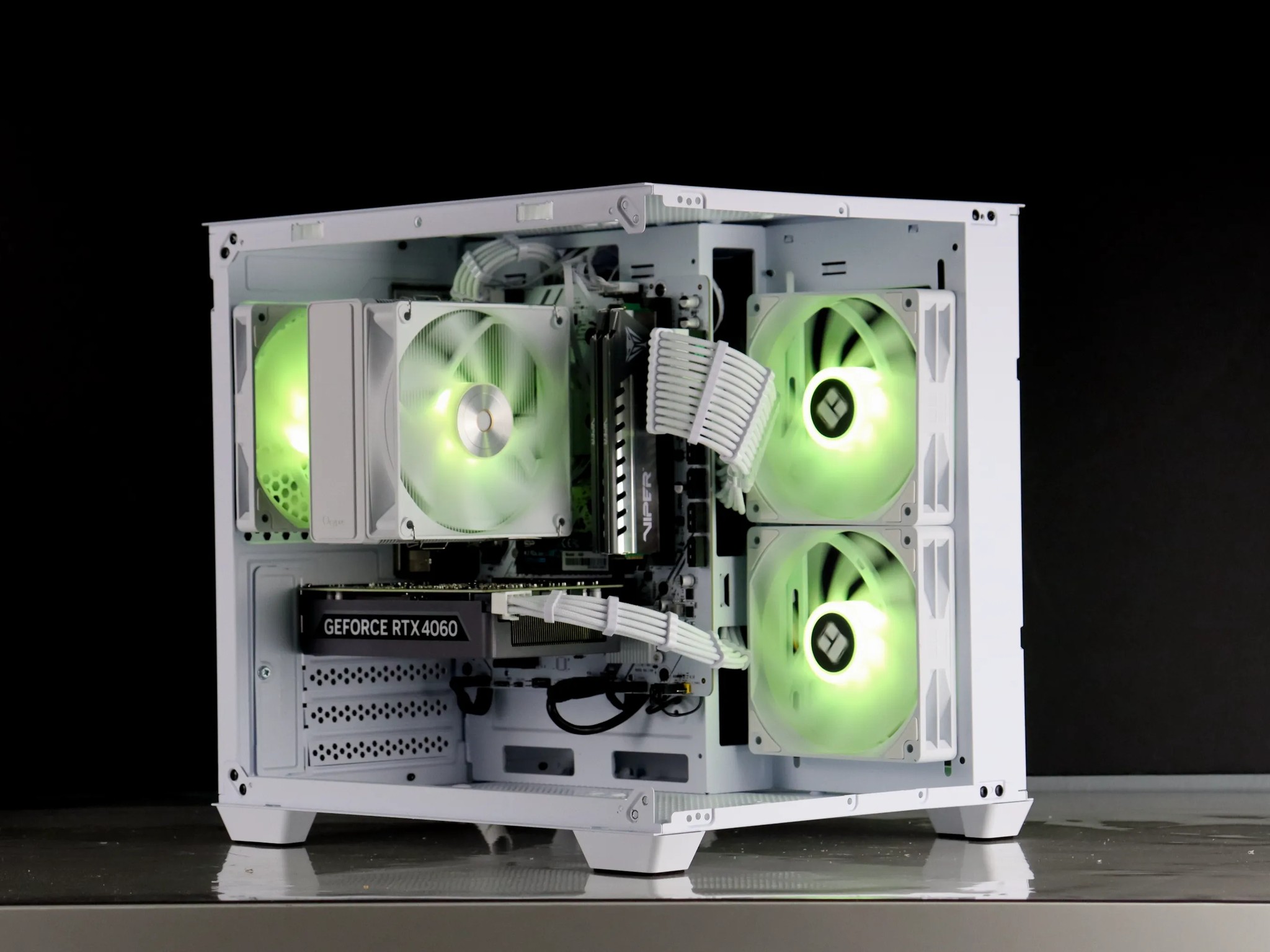 🤍🩵 RTX 4060/ Ryzen 5 5500 / 32GB / 1TB Gaming PC 🩵🤍- ARGB/WiFi/BlueTooth included