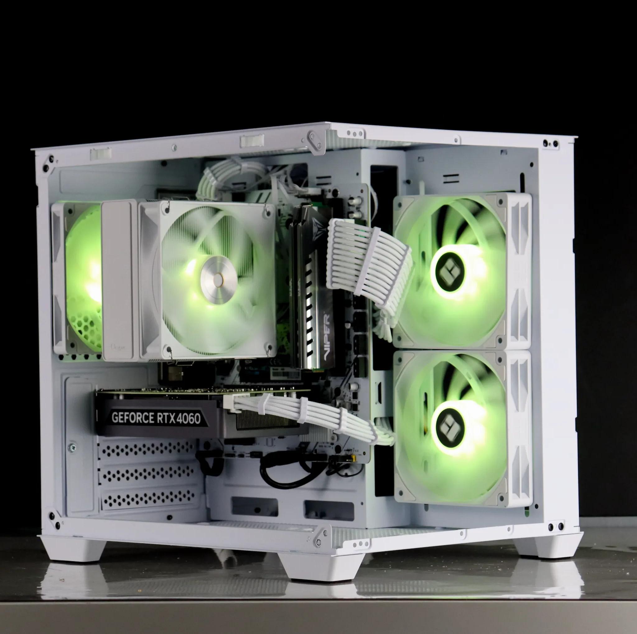 🤍🩵 RTX 4060/ Ryzen 5 5500 / 32GB / 1TB Gaming PC 🩵🤍- ARGB/WiFi/BlueTooth included