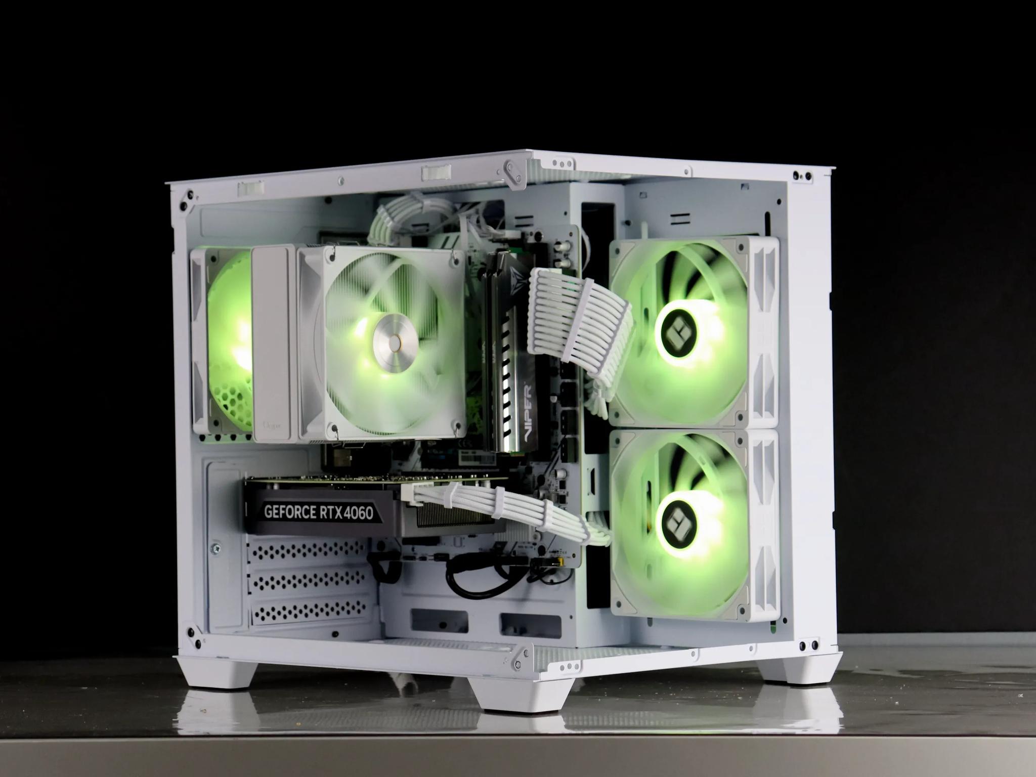 🤍🩵 RTX 4060/ Ryzen 5 5500 / 32GB / 1TB Gaming PC 🩵🤍- ARGB/WiFi/BlueTooth included