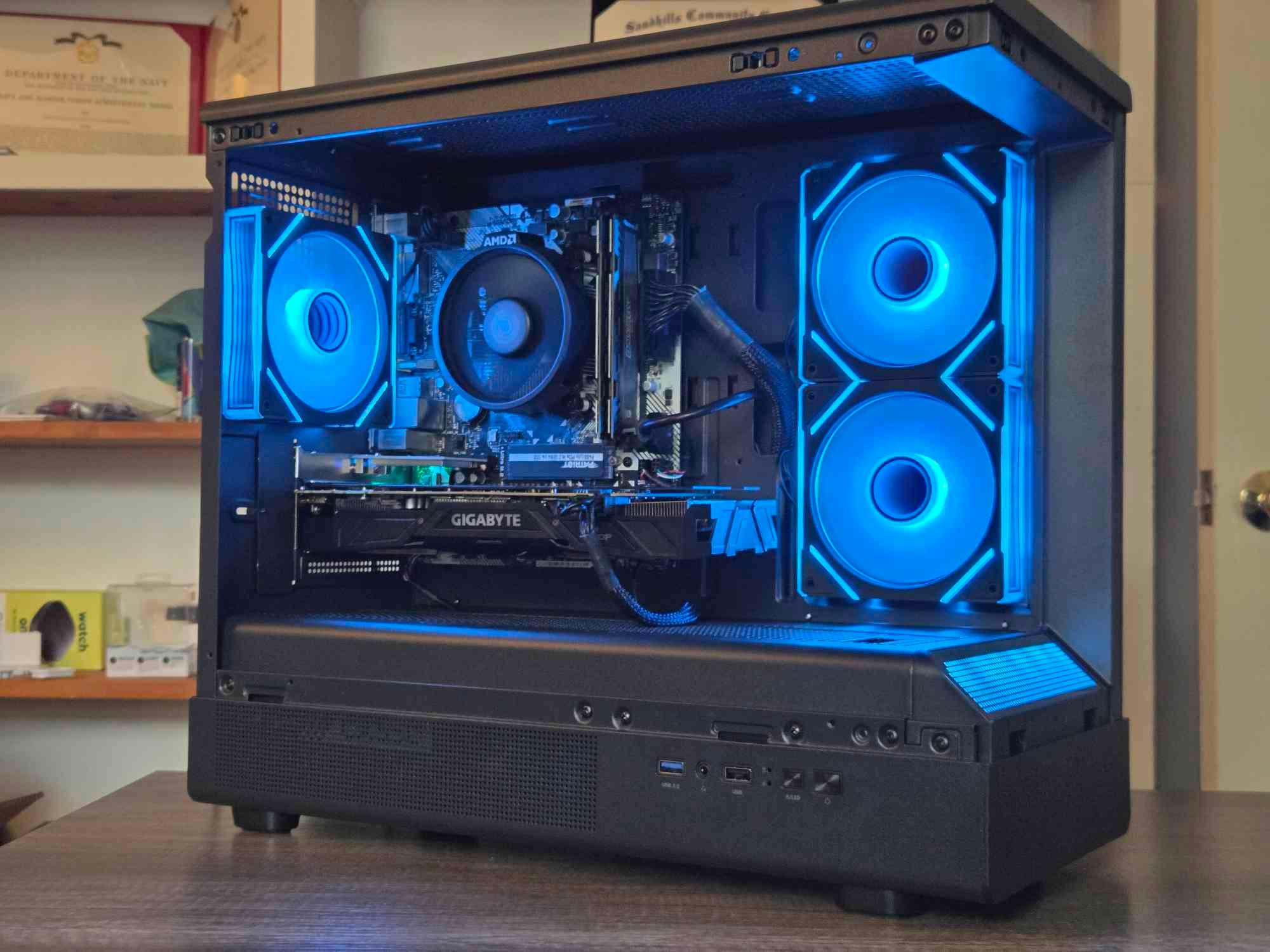 Black Gaming PC | GTX 1070 8GB | R5 2600 | 16GB | 500GB | Wi-Fi + BT | ARGB | 550W 80+ Bronze