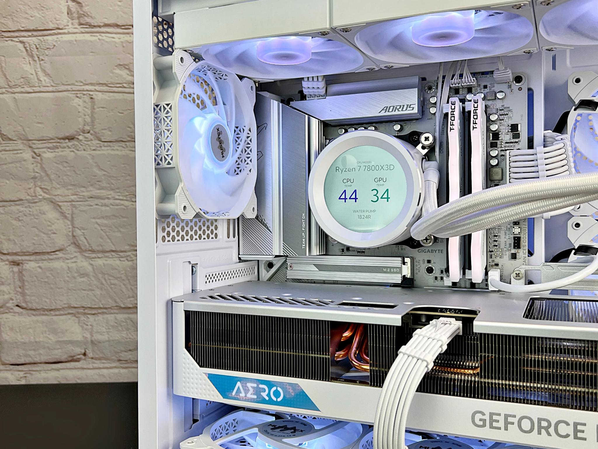 Ryzen 7 7800X3D RTX 4080 Super AERO 32GB DDR5 RAM 4TB SSD M.2 WIN 11 PRO Gaming PC 🤯
