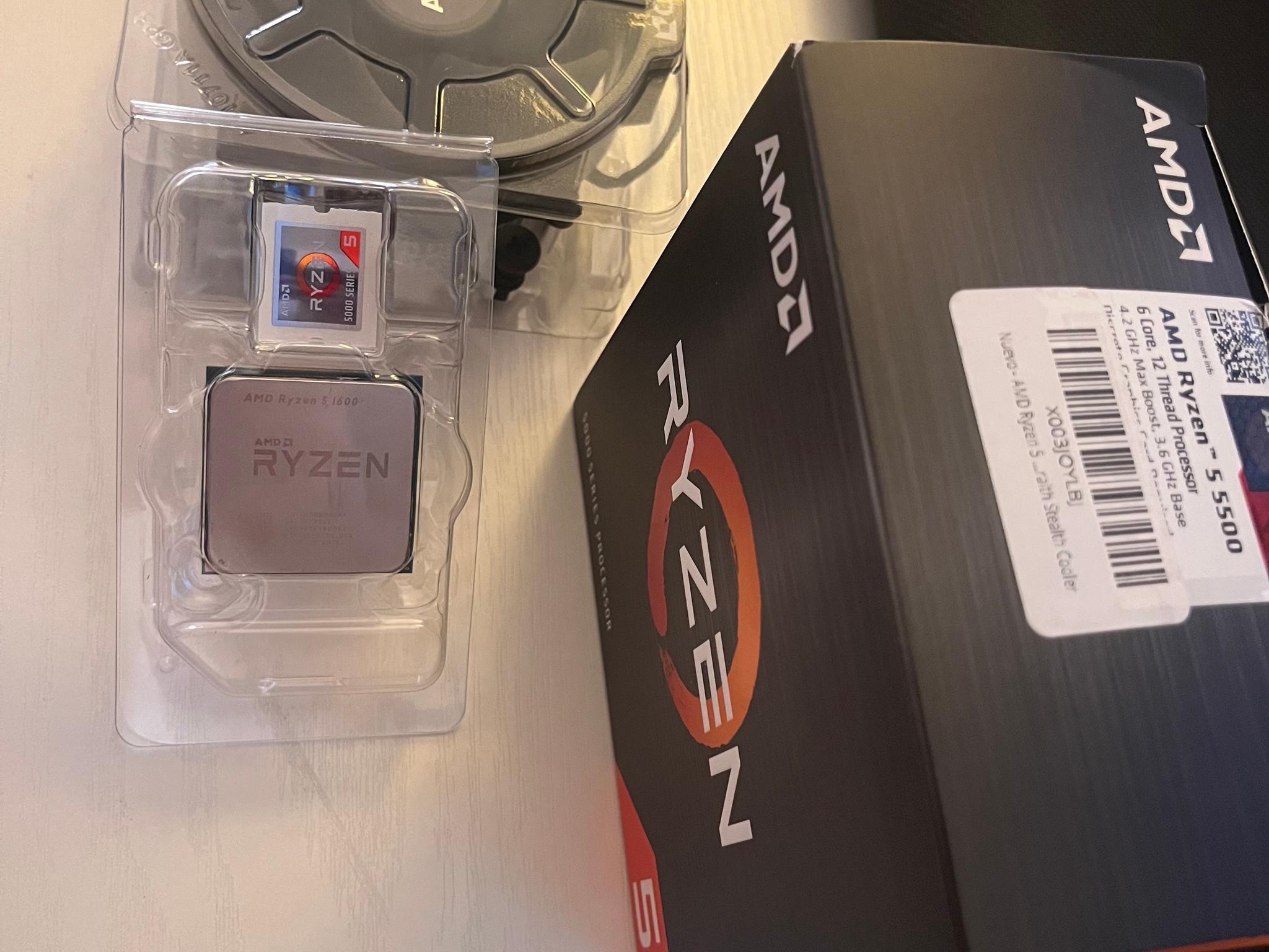 Ryzen 5 1600 CPU 6 Core, 12 Thread 3.2ghz base, 3.6ghz turbo with Low Profile AMD stock Fan included