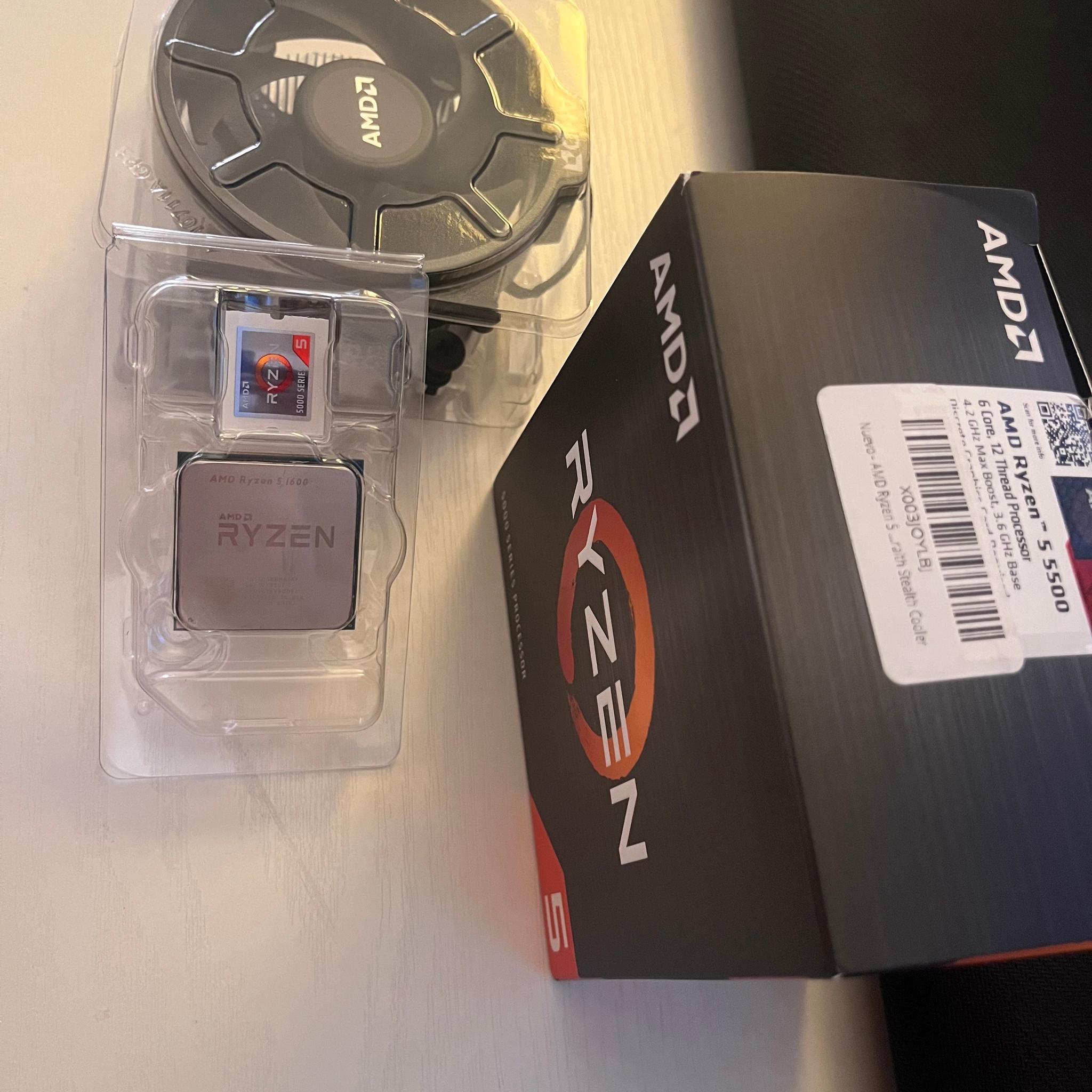 Ryzen 5 1600 CPU 6 Core, 12 Thread 3.2ghz base, 3.6ghz turbo with Low Profile AMD stock Fan included