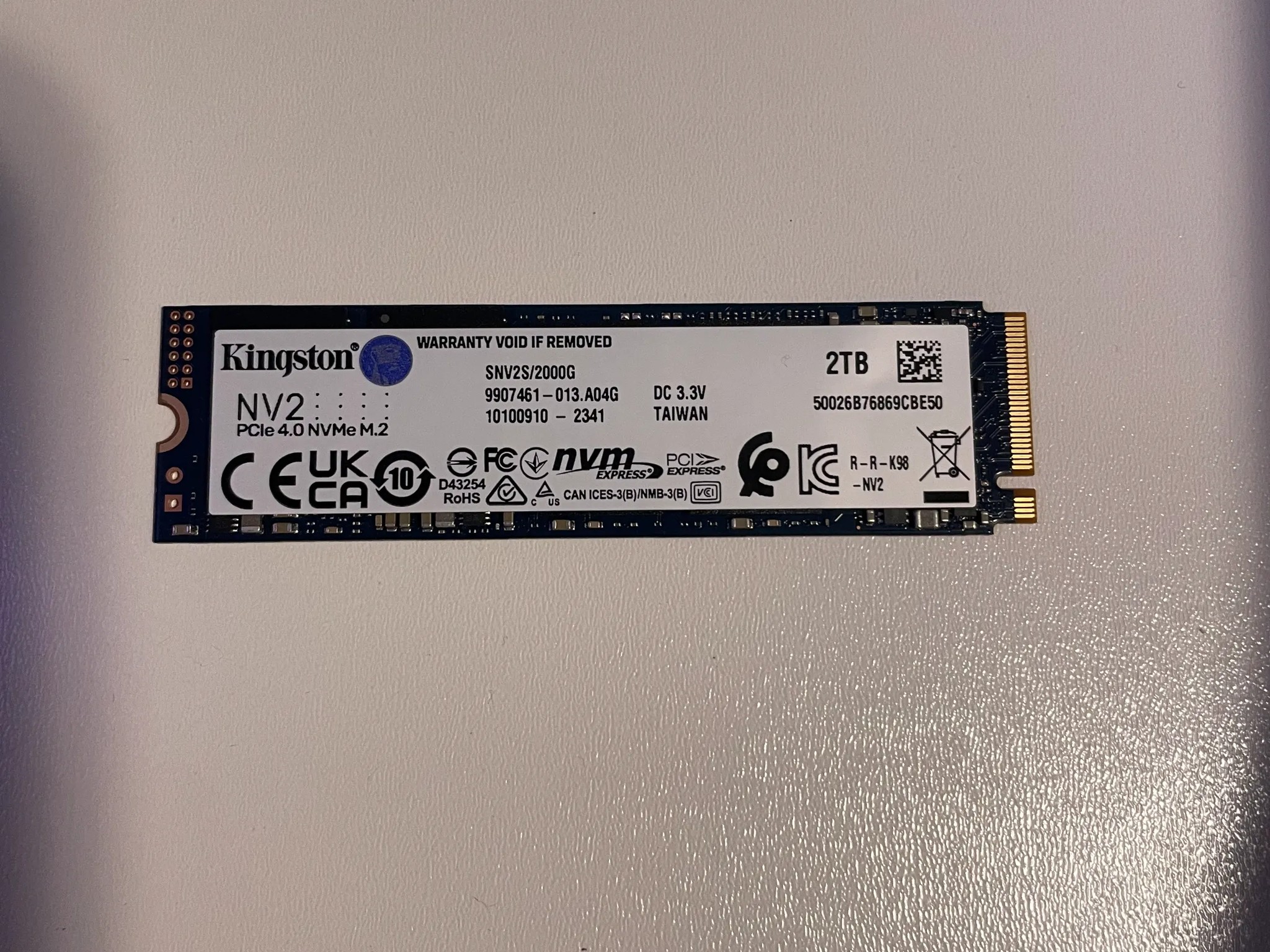 Kingston NV2 2TB M.2 2280 NVMe Internal SSD