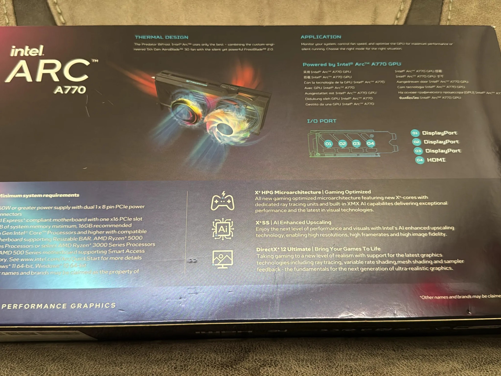 Intel ARC A770 16GB Acer Predator Bifrost