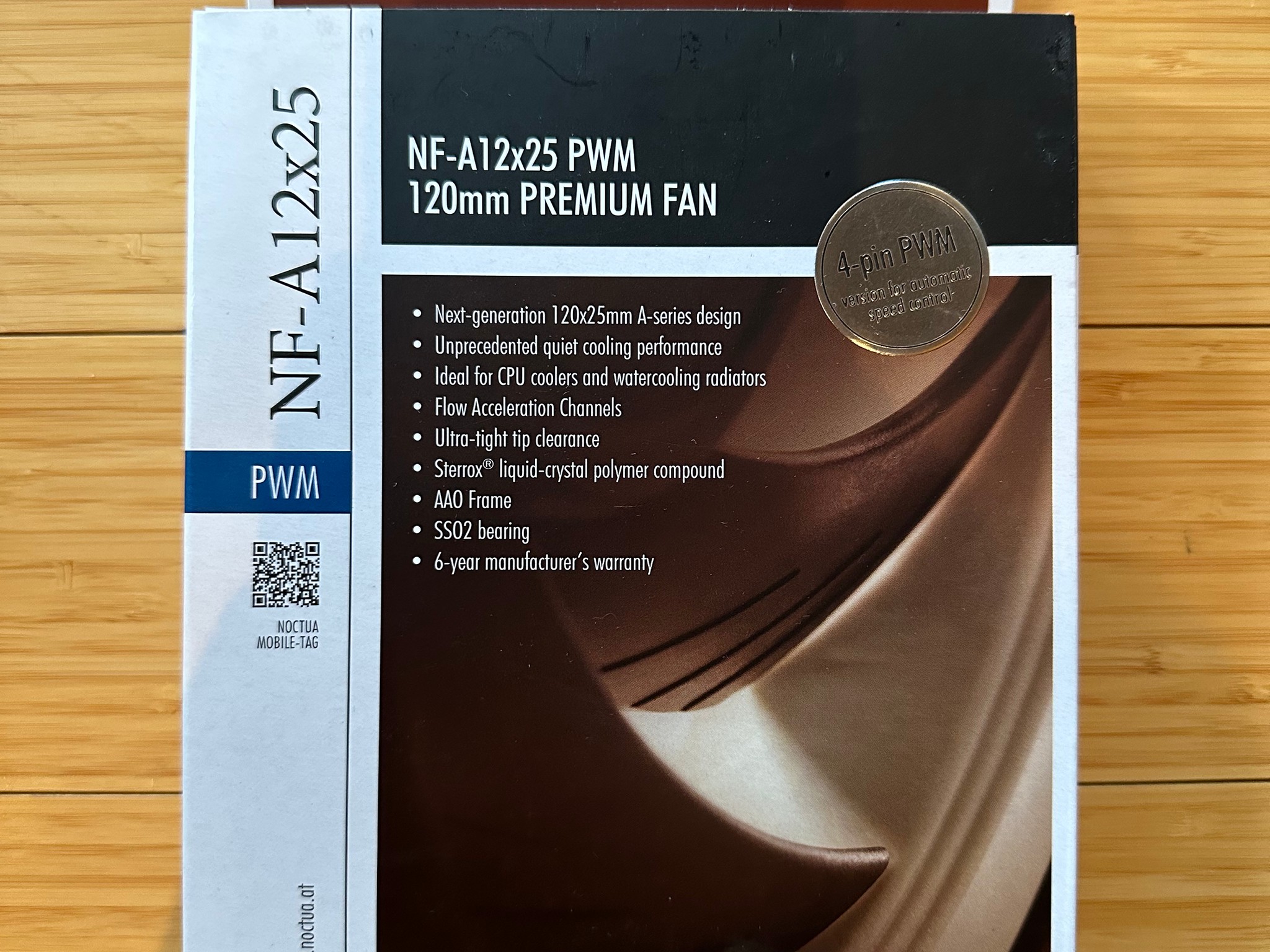 Noctua NF-A12x25 PWM 120mm Premium Fan (New, In Box)