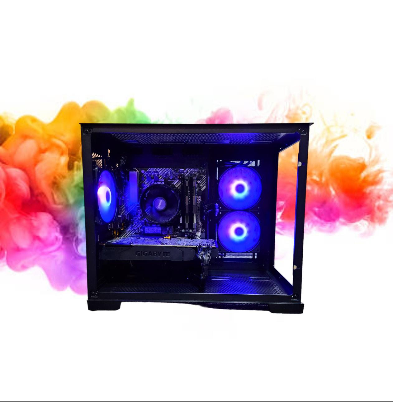 SALE: RTX 2080 + Ryzen 5 5500 + 16GBs DDR4 RAM + 1TB SSD + 3 Fans ( Black RGB Gaming PC )