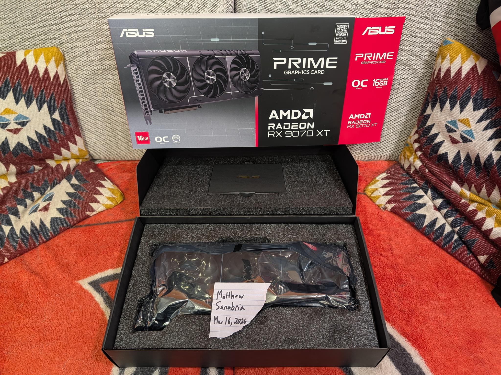 ASUS Prime Radeon™ RX 9070 XT 16GB GDDR6 OC Edition