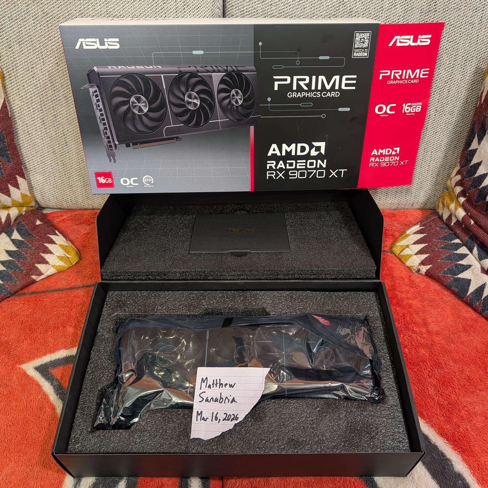 ASUS Prime Radeon™ RX 9070 XT 16GB GDDR6 OC Edition