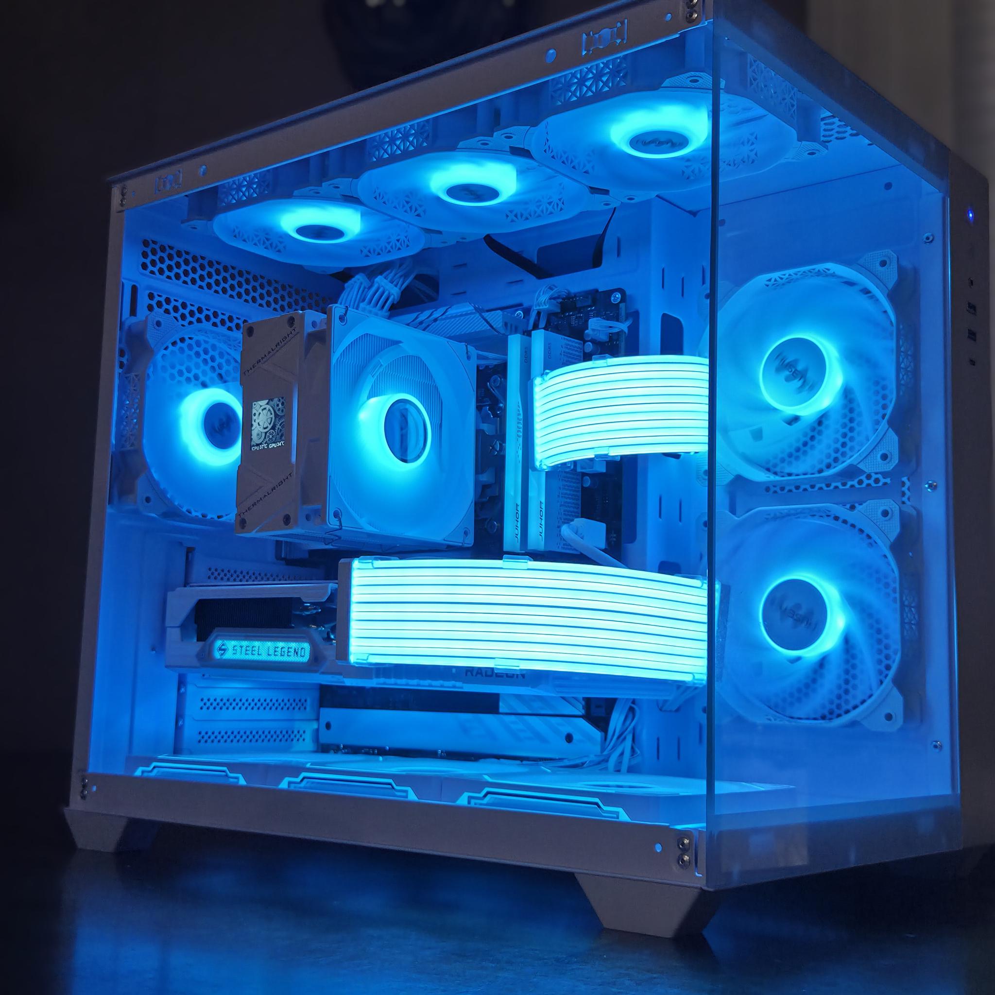 White Spectre! 👻 | Ryzen 5 9600X | RX 9070 XT | 32GB DDR5 6000 | Display on Cooler!