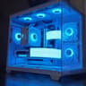 White Spectre! 👻 – Ryzen 5 9600X | RX 9070 XT | 32GB DDR5 6000 | Display on Cooler!