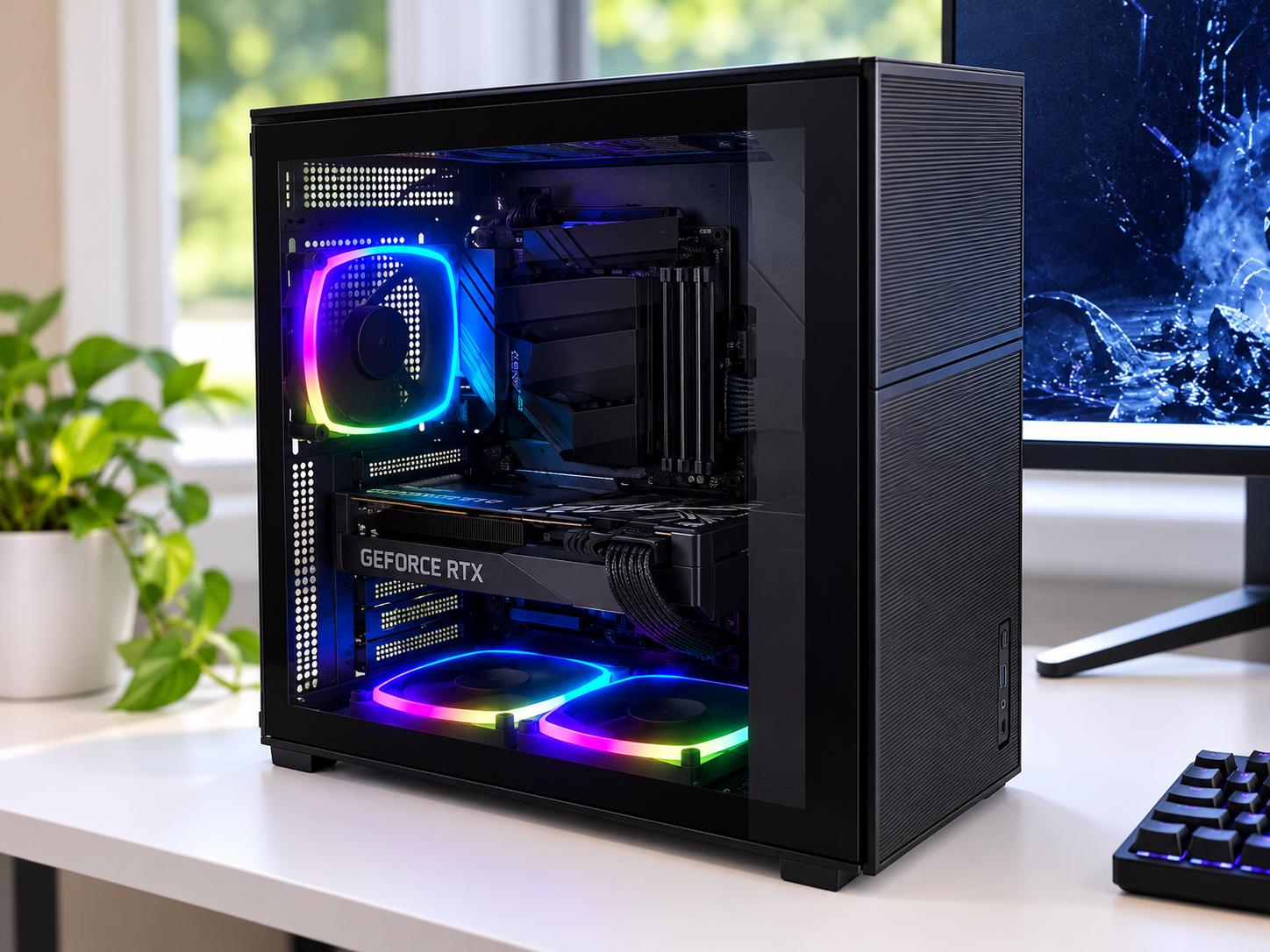 RTX 4060 8GB 1080p Gaming PC | Ryzen 5 5500 6-Core | 16GB DDR4 | 512GB NVMe | Shadow Mesh