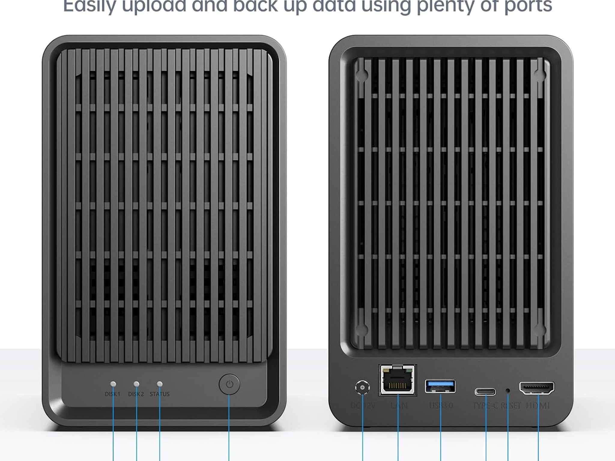 Zero 1 Pro 4-Bay Desktop NAS Intel N100 Quad-Core CPU 8Gb DDR4 M.2 NVMe Slots 2.5GbE 4K HDMI 144TB