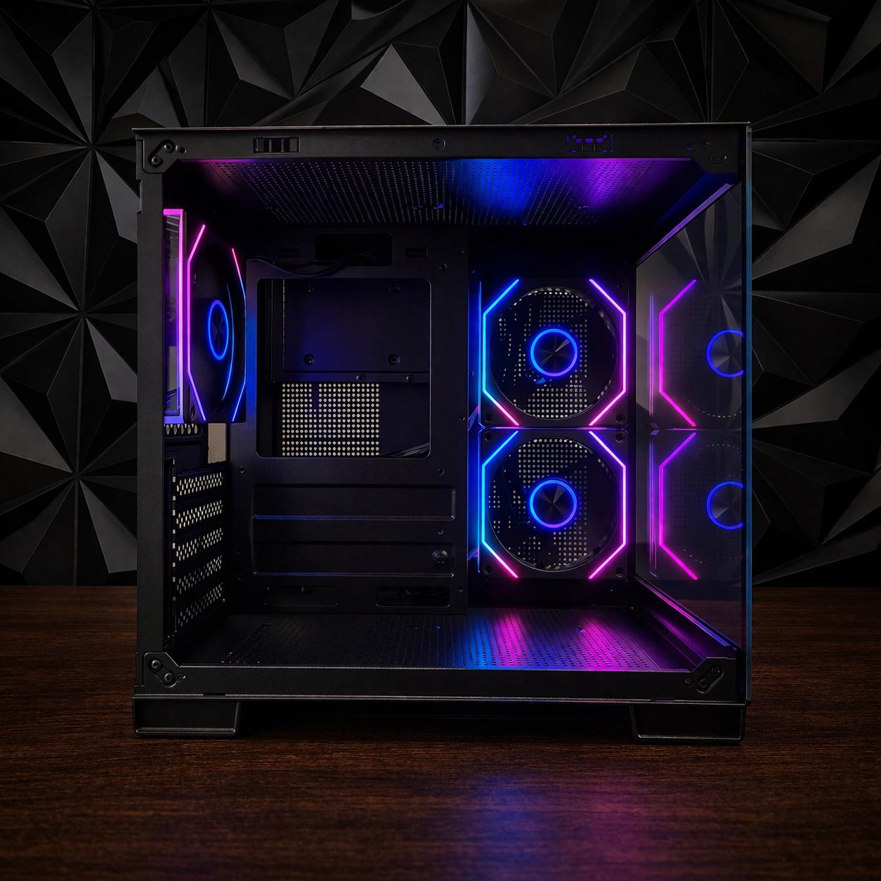 LOVINGCOOL GAMING PC MATX CASE – PANORAMIC TEMPERED GLASS