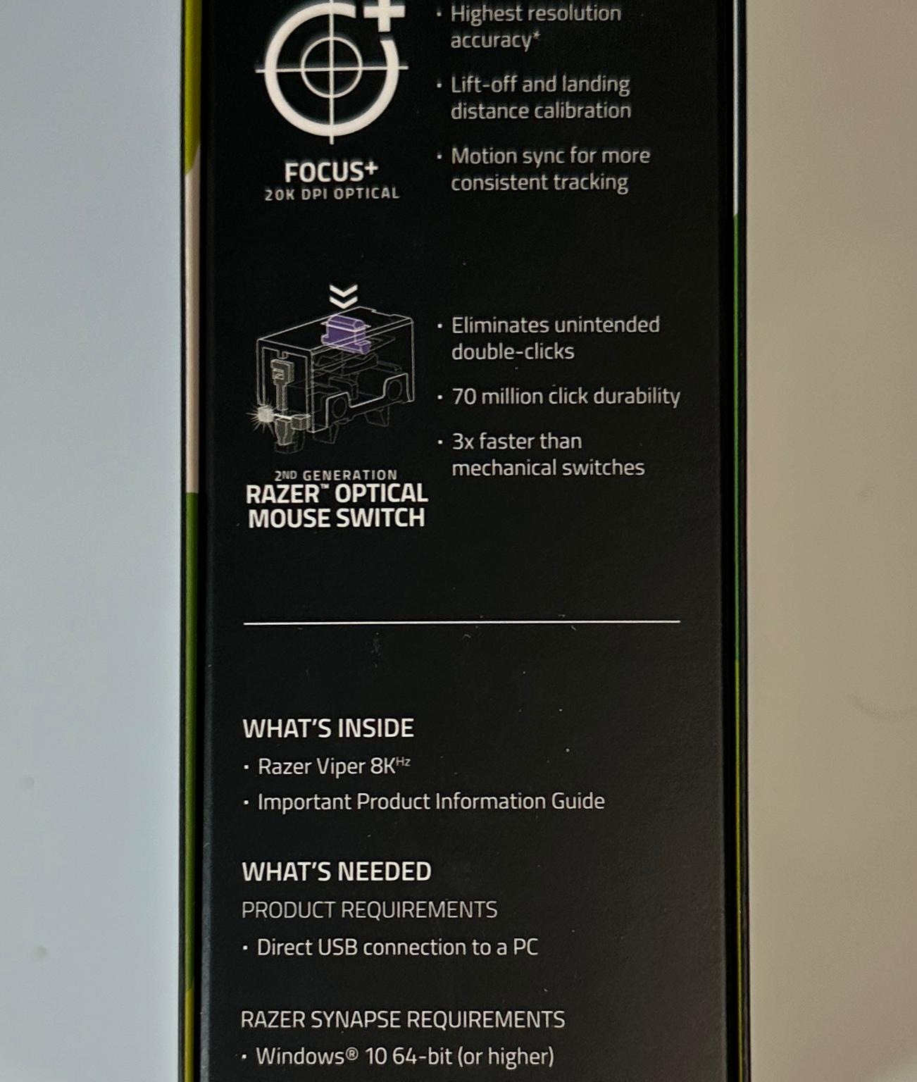 Razer Viper 8KHz ultralight ambidextrous wired gaming mouse ESL edition, sealed