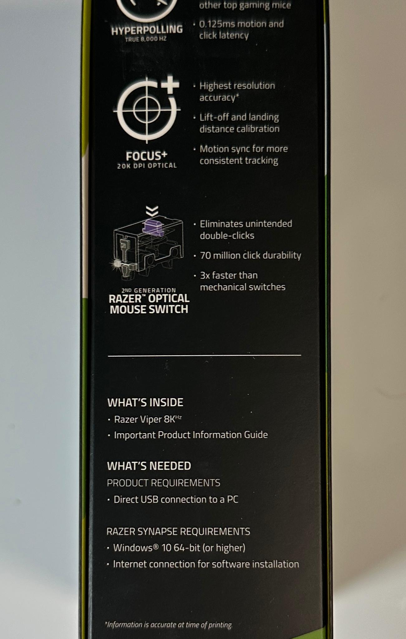 Razer Viper 8KHz ultralight ambidextrous wired gaming mouse ESL edition, sealed