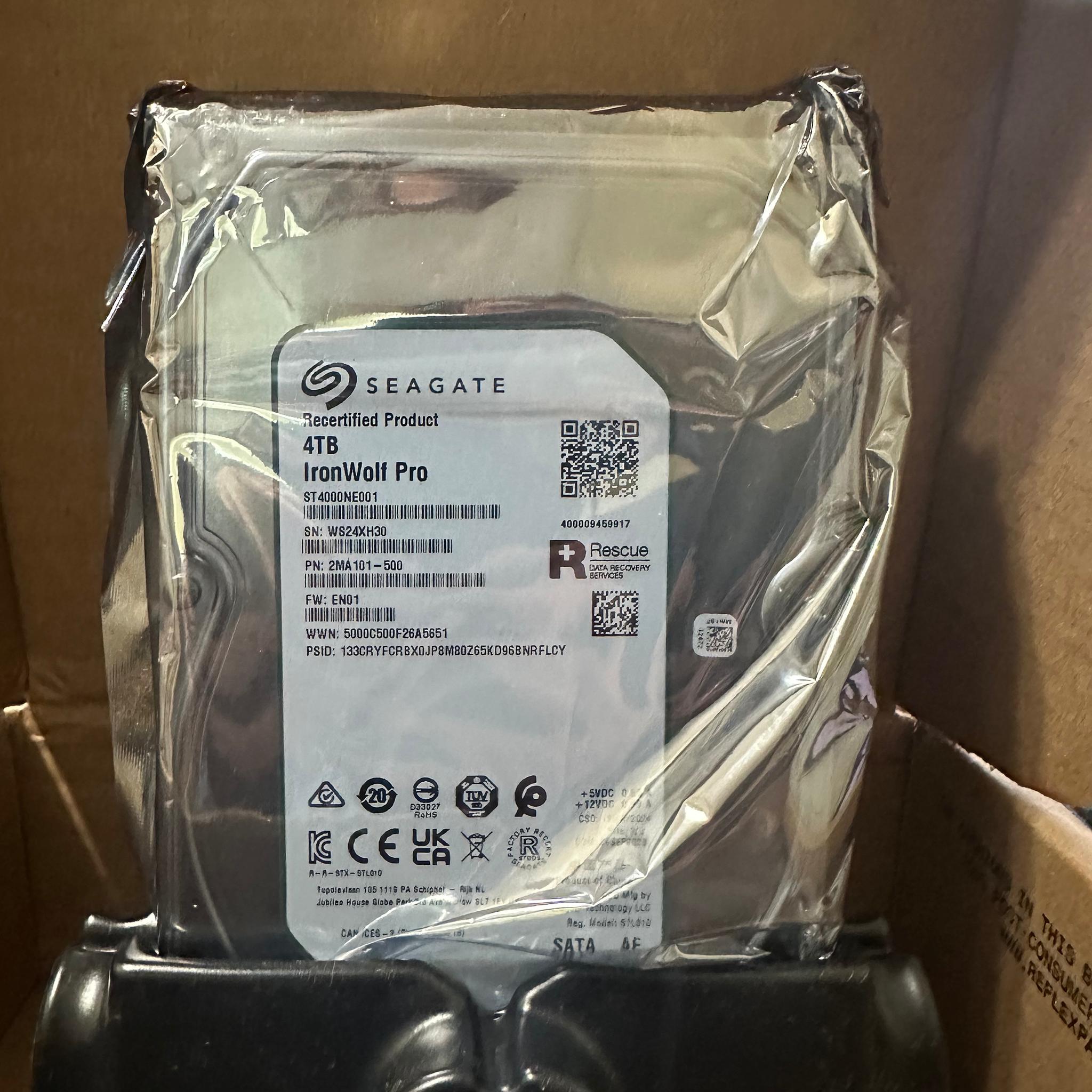 Seagate Iron Wolf Pro 4TB Recertified Product