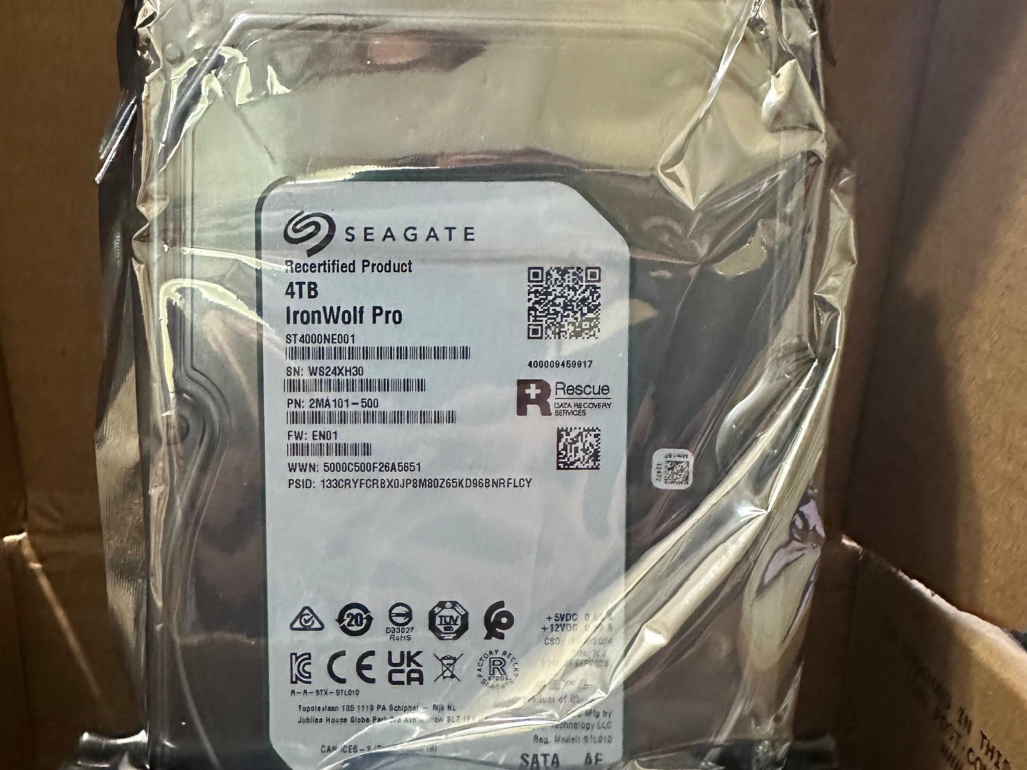 Seagate Iron Wolf Pro 4TB Recertified Product