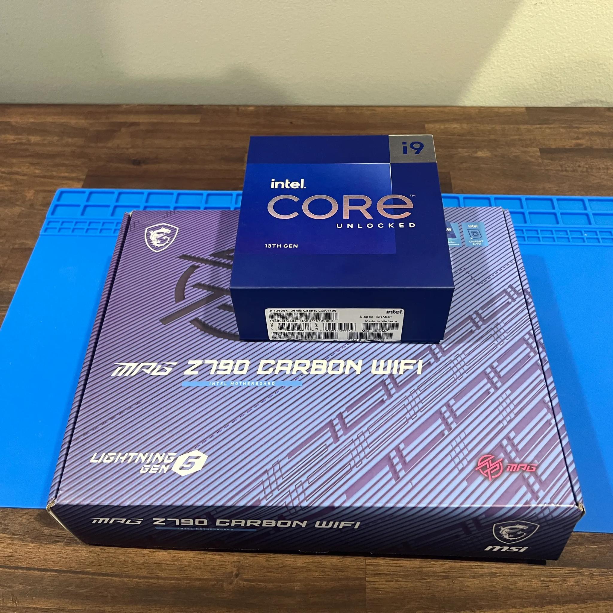 INTEL CORE I9-13900K W/ MSI MPG Z790 CARBON WIFI and INTEL CONTACT FRAME