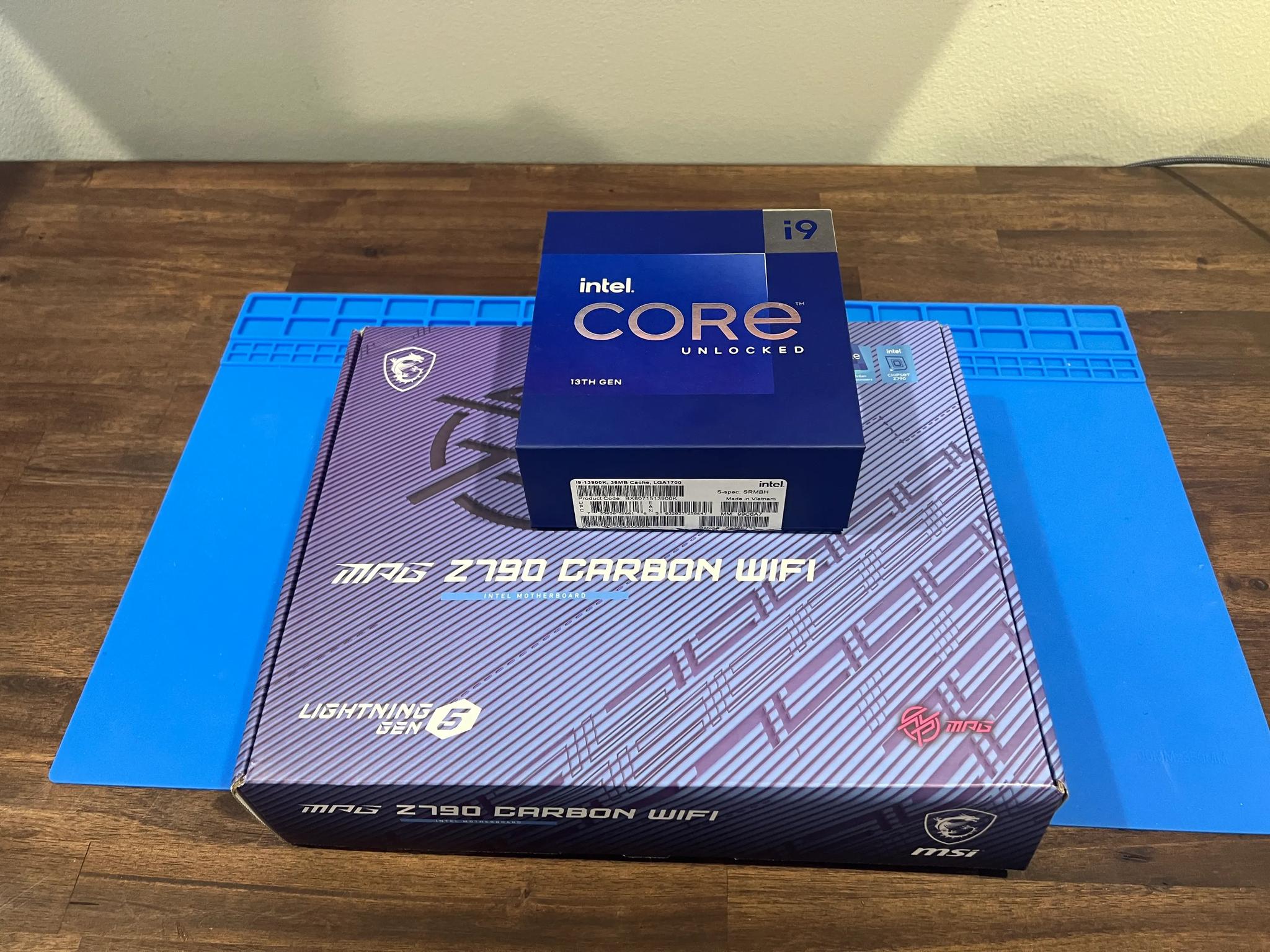 INTEL CORE I9-13900K W/ MSI MPG Z790 CARBON WIFI and INTEL CONTACT FRAME