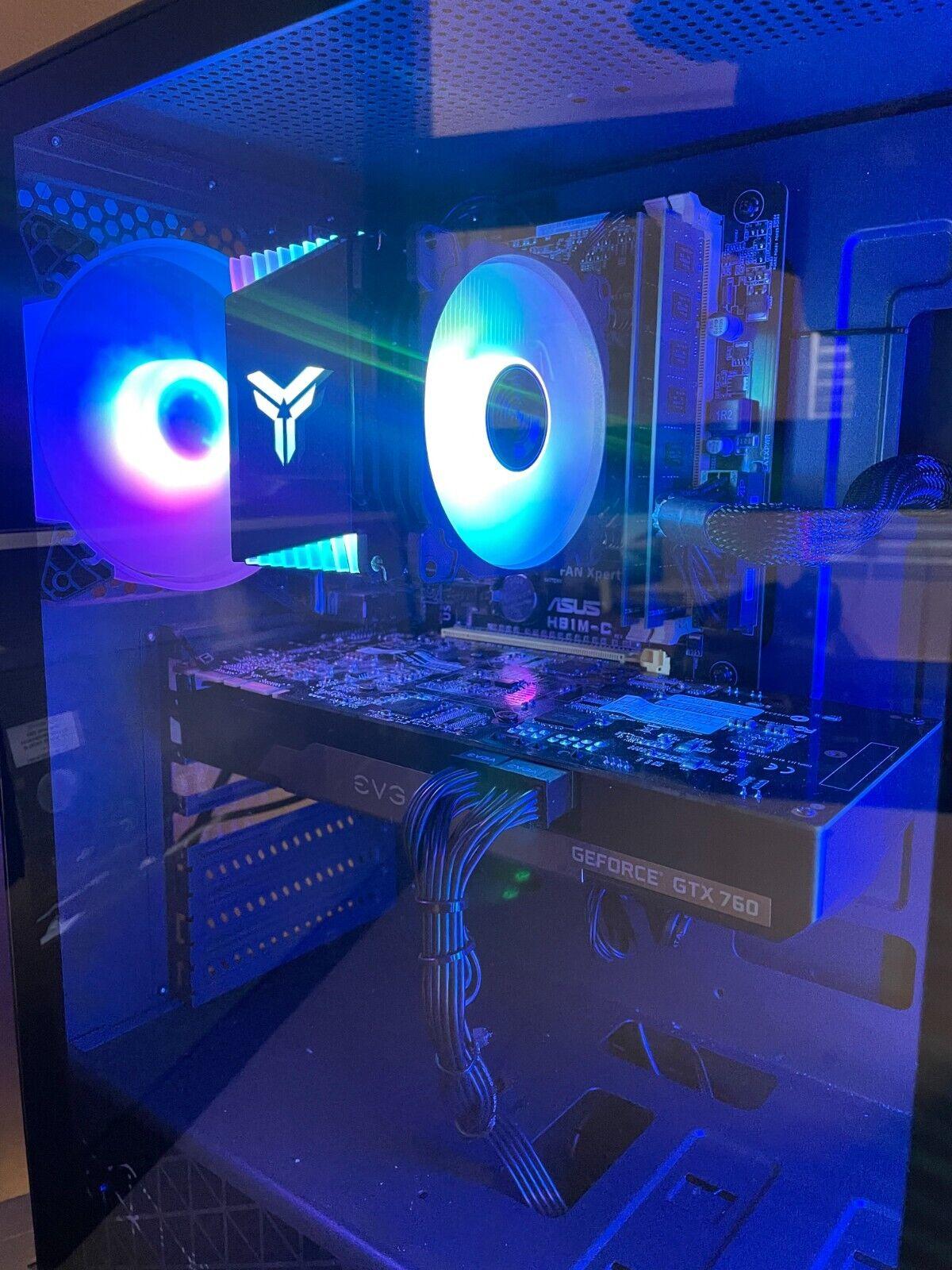 Custom Gaming Desktop PC Intel i5 Quad 8 GB SSD Nvidia GTX 760 HDMI WIN 10 PRO