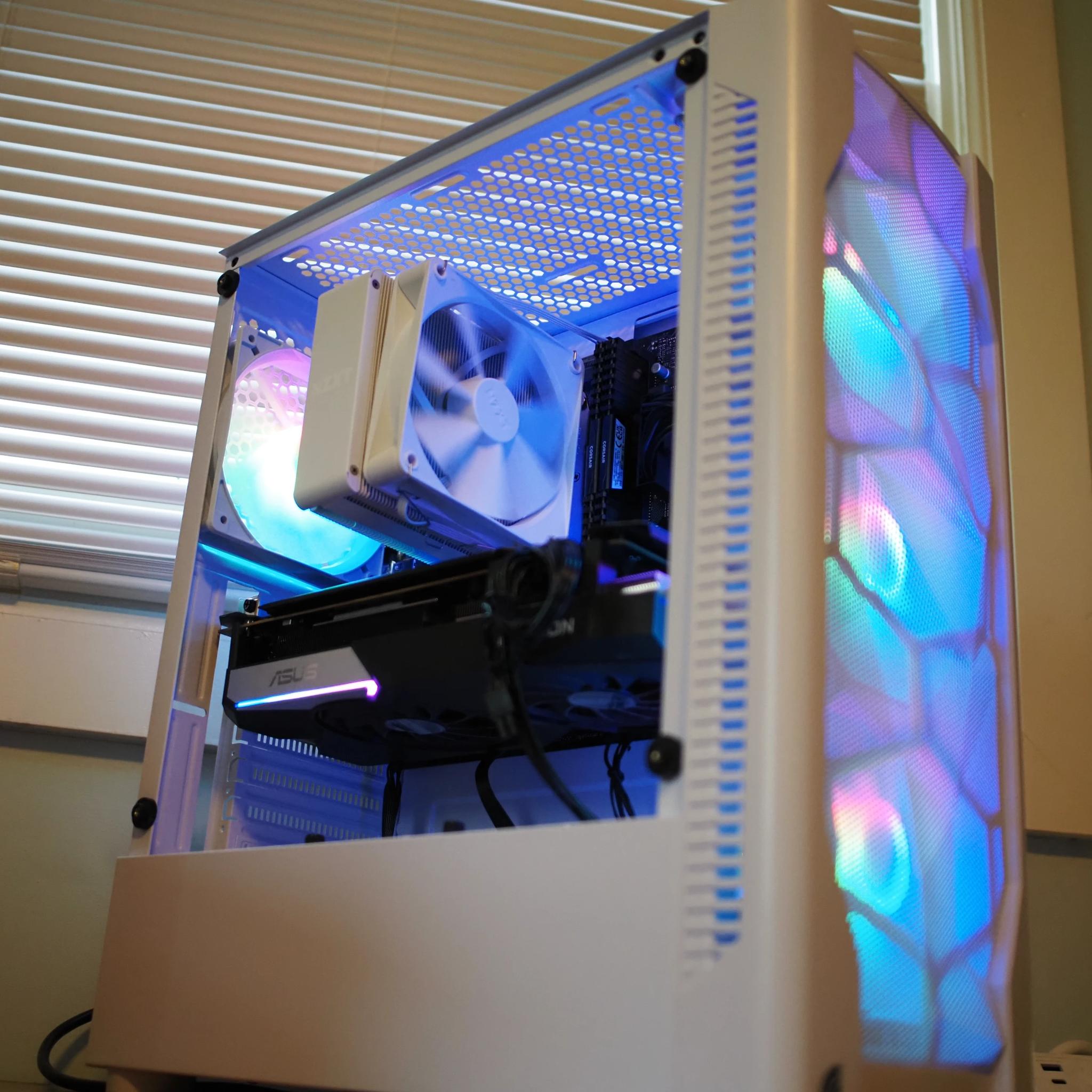 🤍 White RX 6700 XT Gaming PC | NZXT RGB Cooler | High FPS Fortnite/Warzone | WiFi